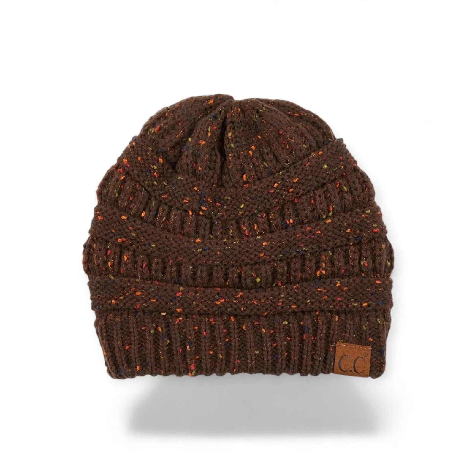 C.C® Cozy Confetti Knit Beanie - Unisex Soft Acrylic Winter Hat (One Size 20"-24") - Truly Contagious