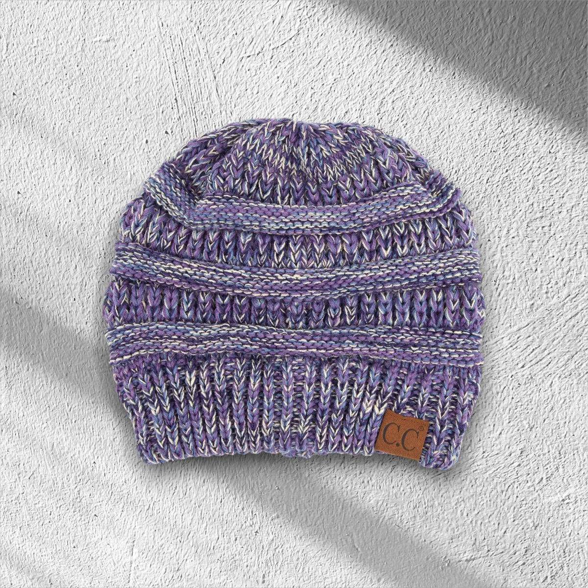 C.C® Crafted Multi - Color Beanie - Unisex Soft Acrylic Winter Hat, Crochet - Look Knit, One Size - Truly Contagious