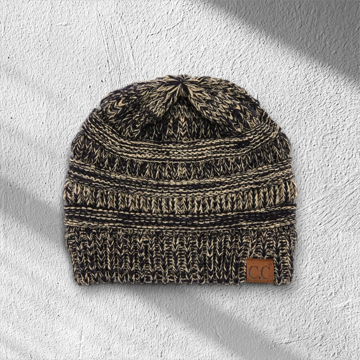 C.C® Crafted Multi - Color Beanie - Unisex Soft Acrylic Winter Hat, Crochet - Look Knit, One Size - Truly Contagious