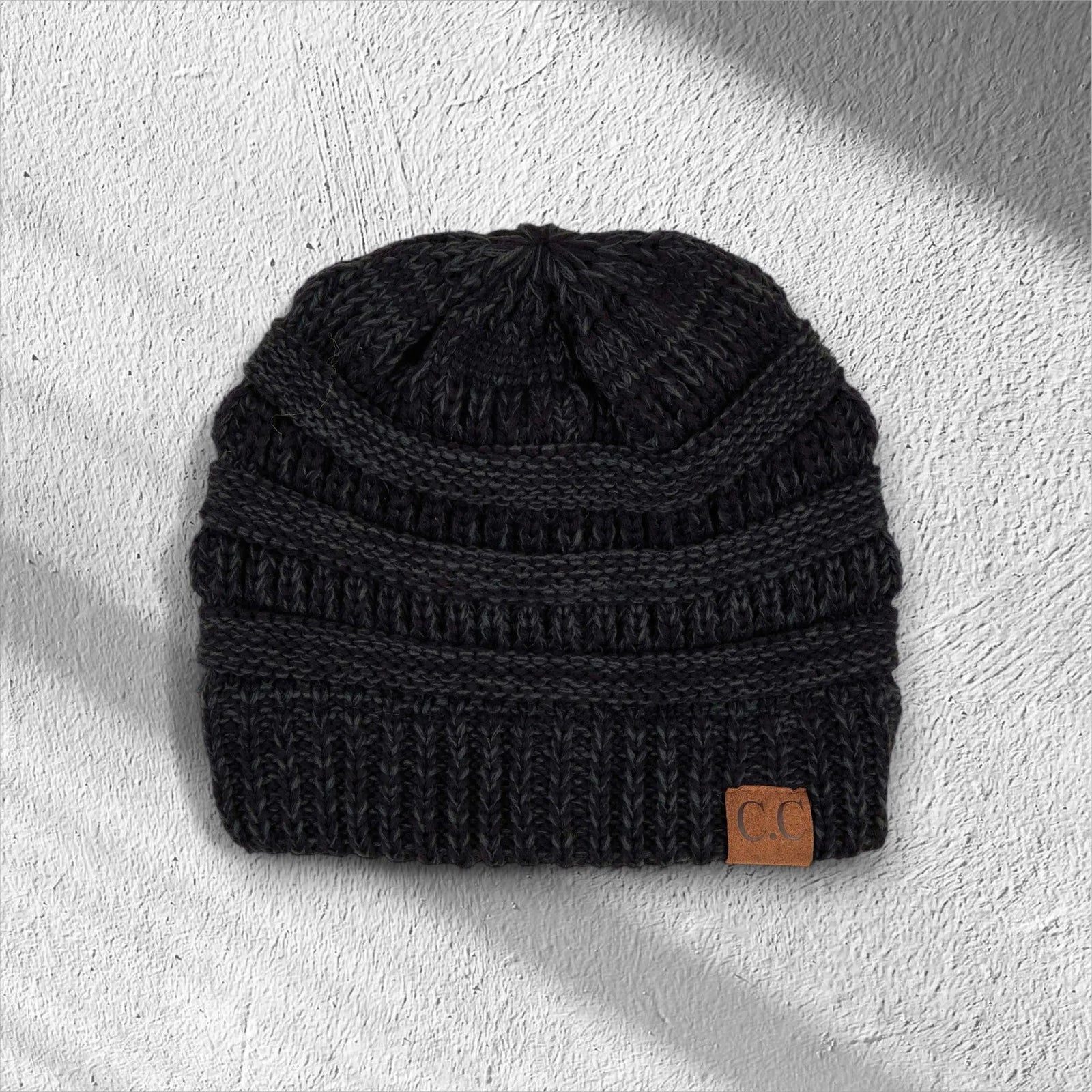 C.C® Crafted Multi - Color Beanie - Unisex Soft Acrylic Winter Hat, Crochet - Look Knit, One Size - Truly Contagious