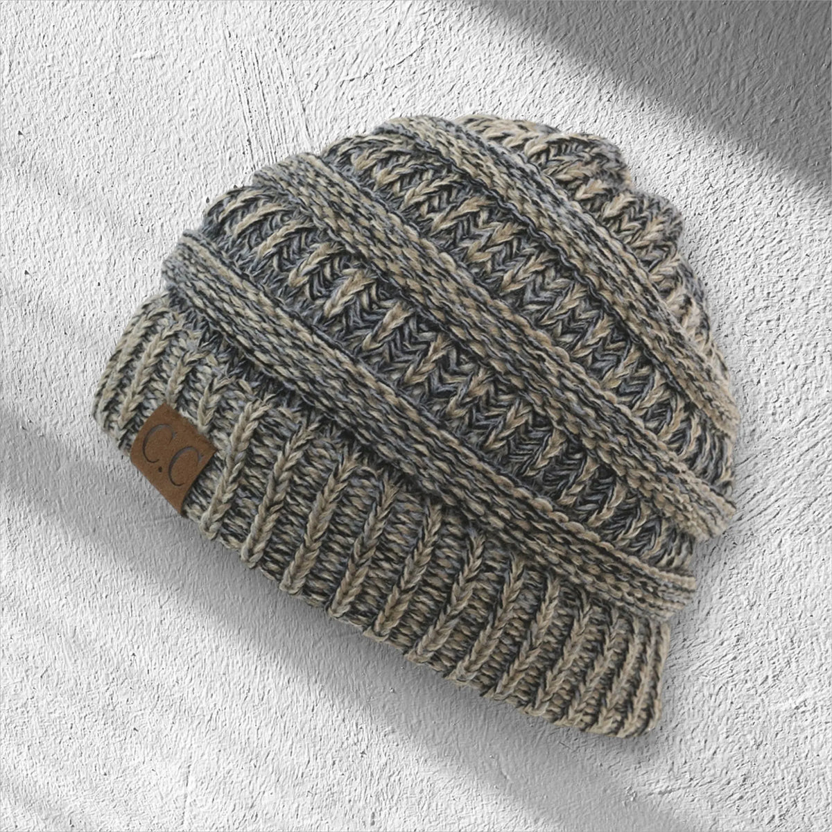 C.C® Crafted Multi - Color Beanie - Unisex Soft Acrylic Winter Hat, Crochet - Look Knit, One Size - Truly Contagious