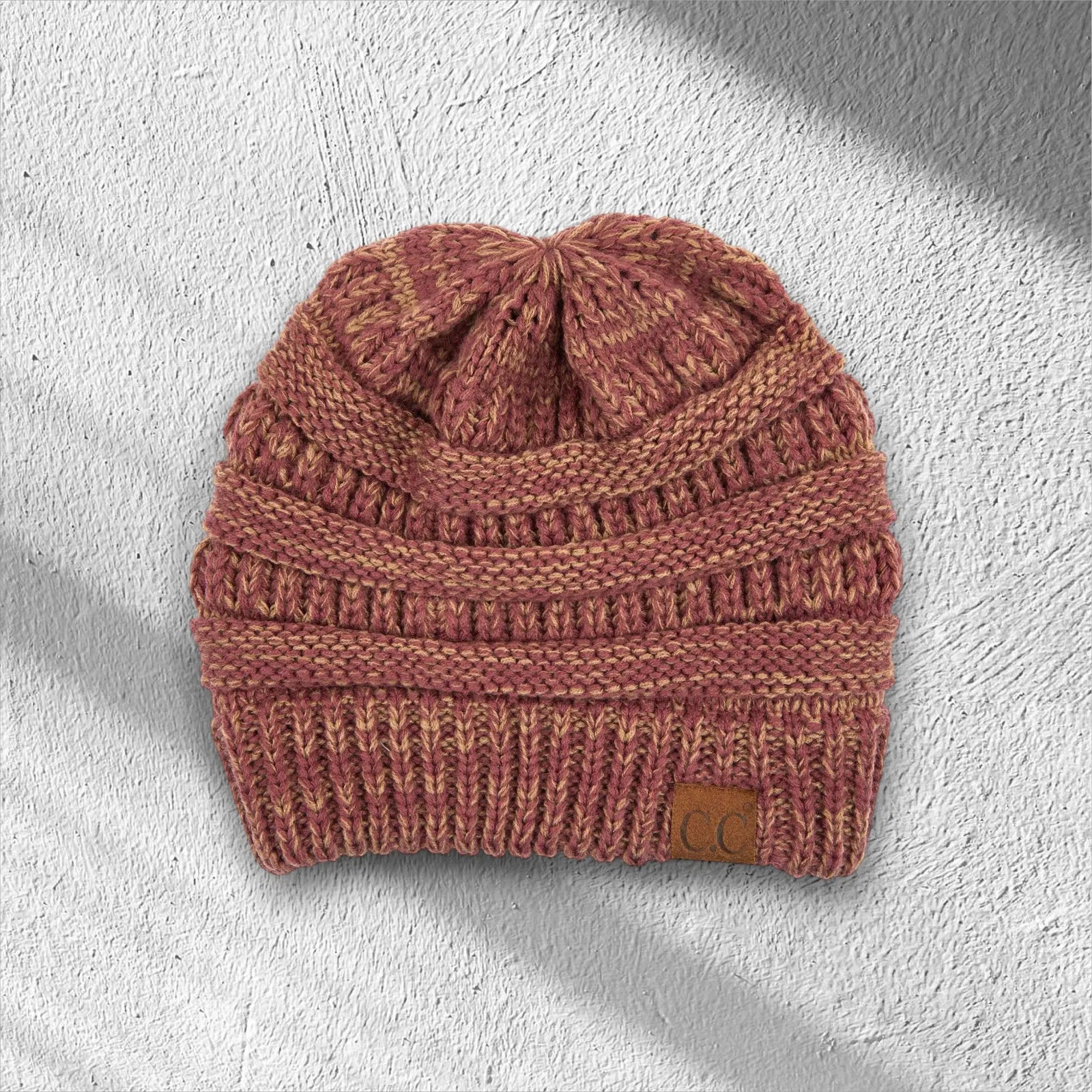 C.C® Crafted Multi - Color Beanie - Unisex Soft Acrylic Winter Hat, Crochet - Look Knit, One Size - Truly Contagious