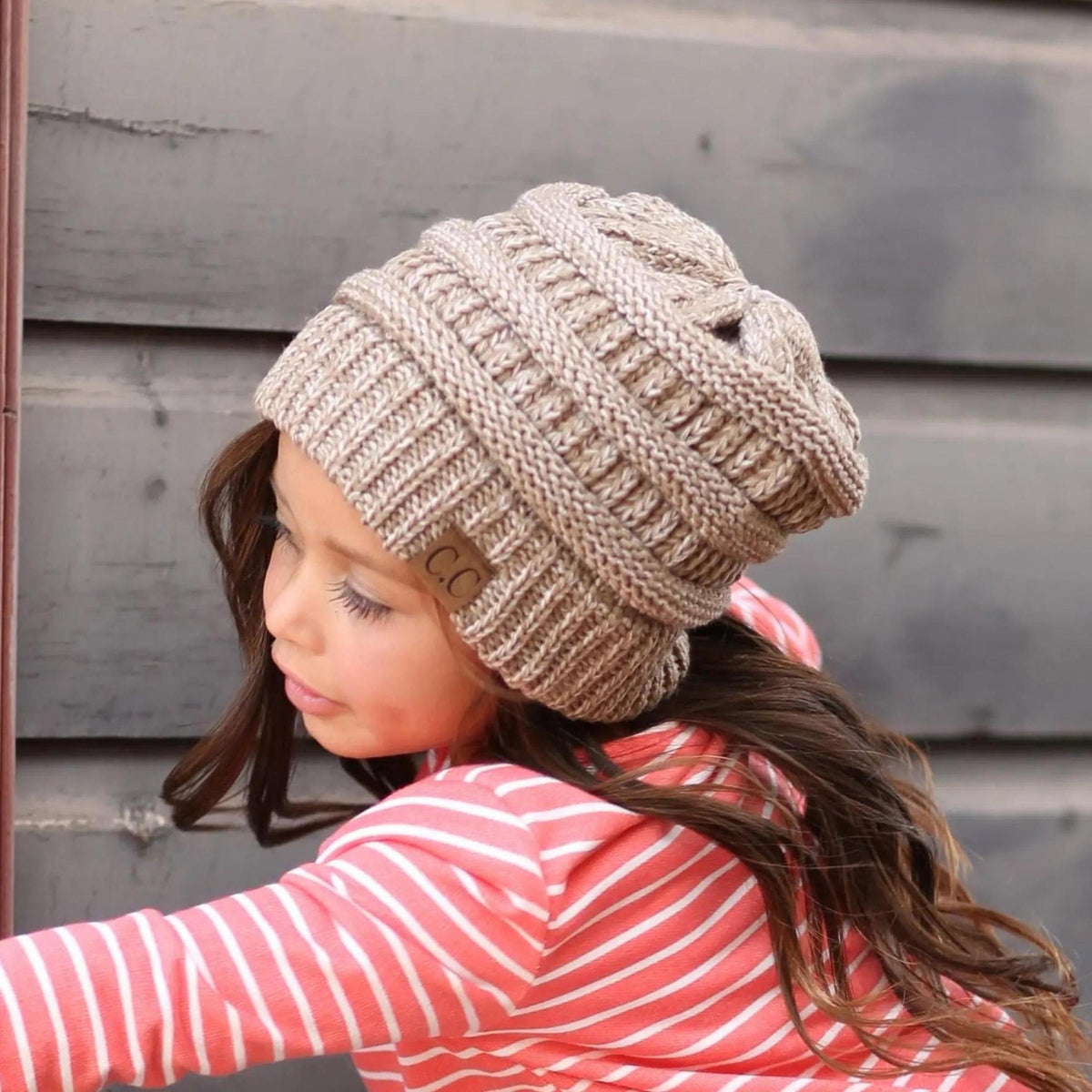 C.C® Crafted Multi - Color Beanie - Unisex Soft Acrylic Winter Hat, Crochet - Look Knit, One Size - Truly Contagious