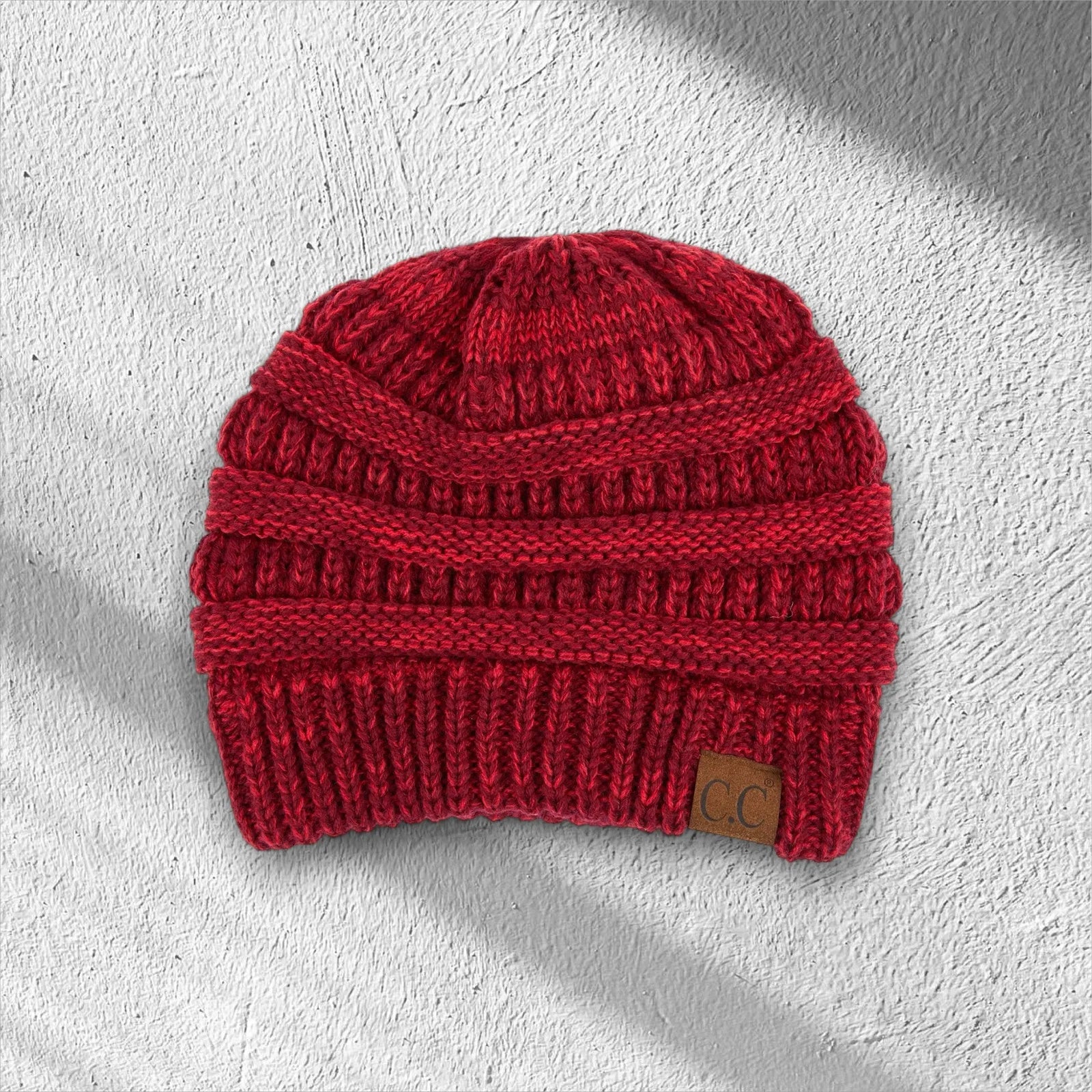 C.C® Crafted Multi - Color Beanie - Unisex Soft Acrylic Winter Hat, Crochet - Look Knit, One Size - Truly Contagious