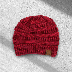C.C® Crafted Multi - Color Beanie - Unisex Soft Acrylic Winter Hat, Crochet - Look Knit, One Size - Truly Contagious