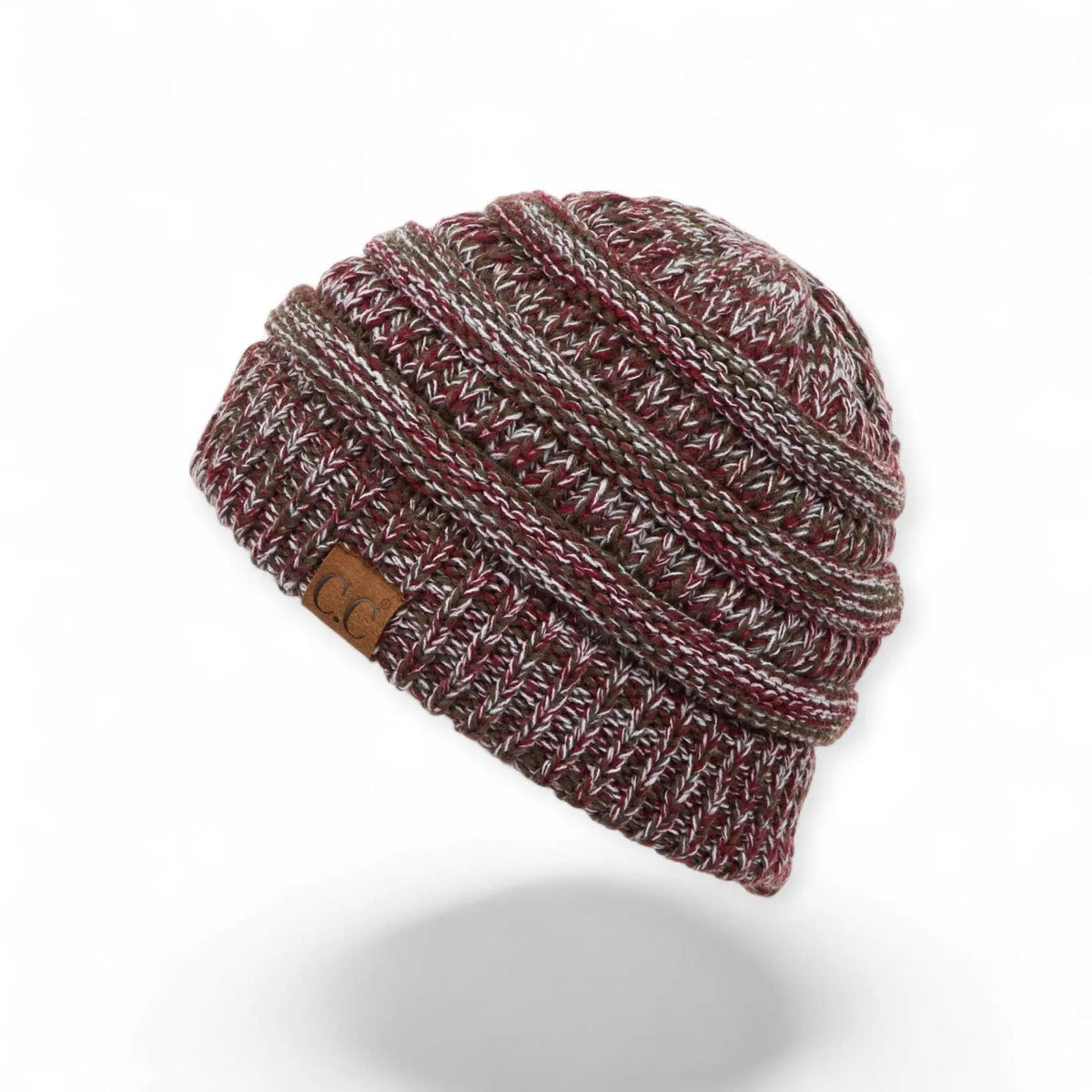 C.C® Crafted Multi - Color Beanie - Unisex Soft Acrylic Winter Hat, Crochet - Look Knit, One Size - Truly Contagious