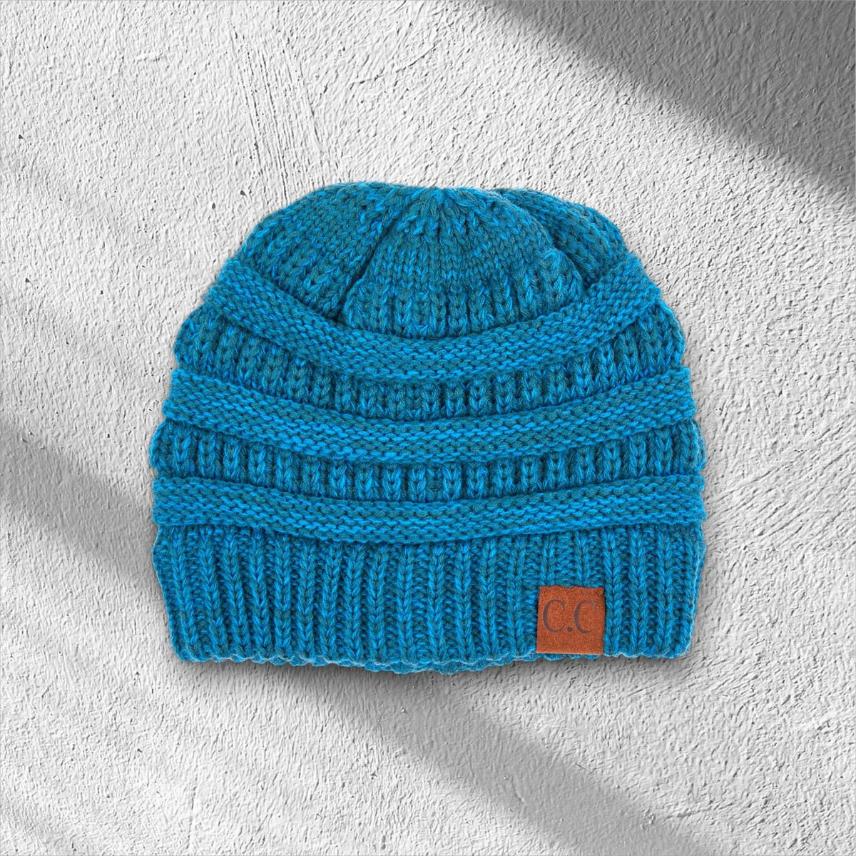 C.C® Crafted Multi - Color Beanie - Unisex Soft Acrylic Winter Hat, Crochet - Look Knit, One Size - Truly Contagious