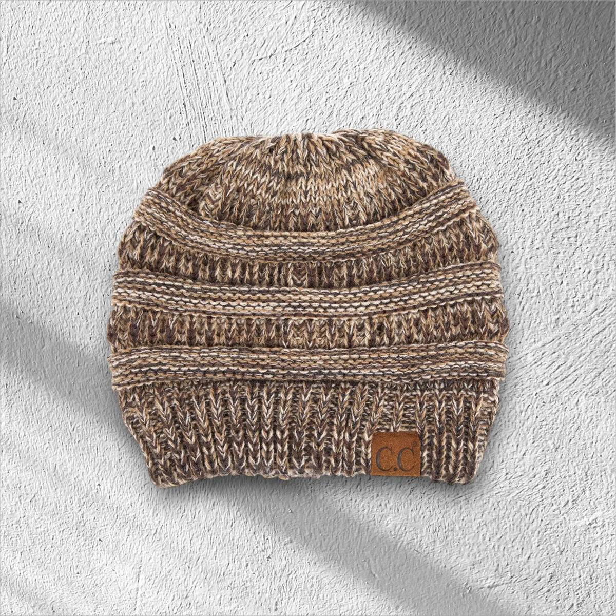 C.C® Crafted Multi - Color Beanie - Unisex Soft Acrylic Winter Hat, Crochet - Look Knit, One Size - Truly Contagious