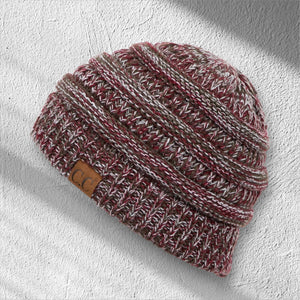 C.C® Crafted Multi - Color Beanie - Unisex Soft Acrylic Winter Hat, Crochet - Look Knit, One Size - Truly Contagious