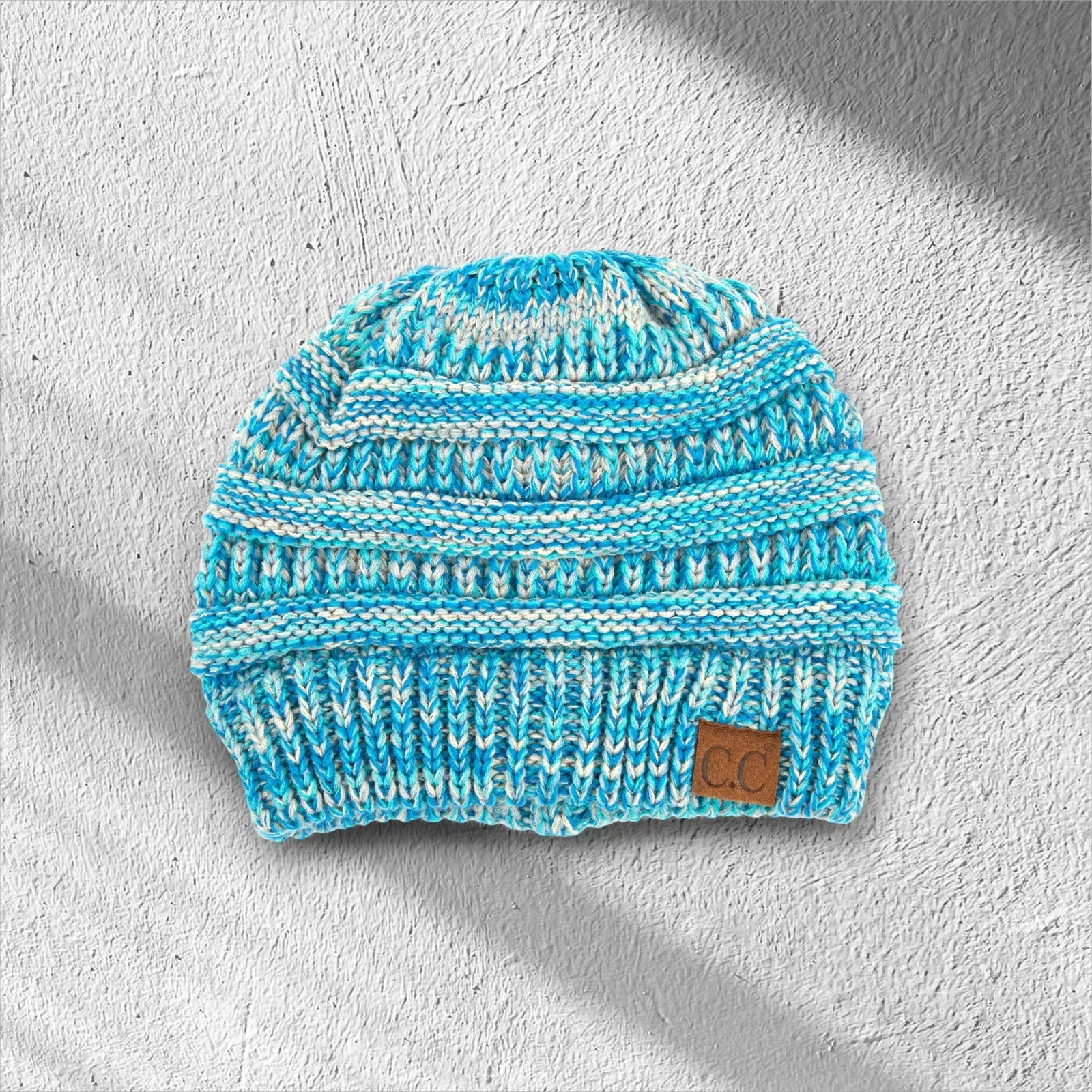 C.C® Crafted Multi - Color Beanie - Unisex Soft Acrylic Winter Hat, Crochet - Look Knit, One Size - Truly Contagious