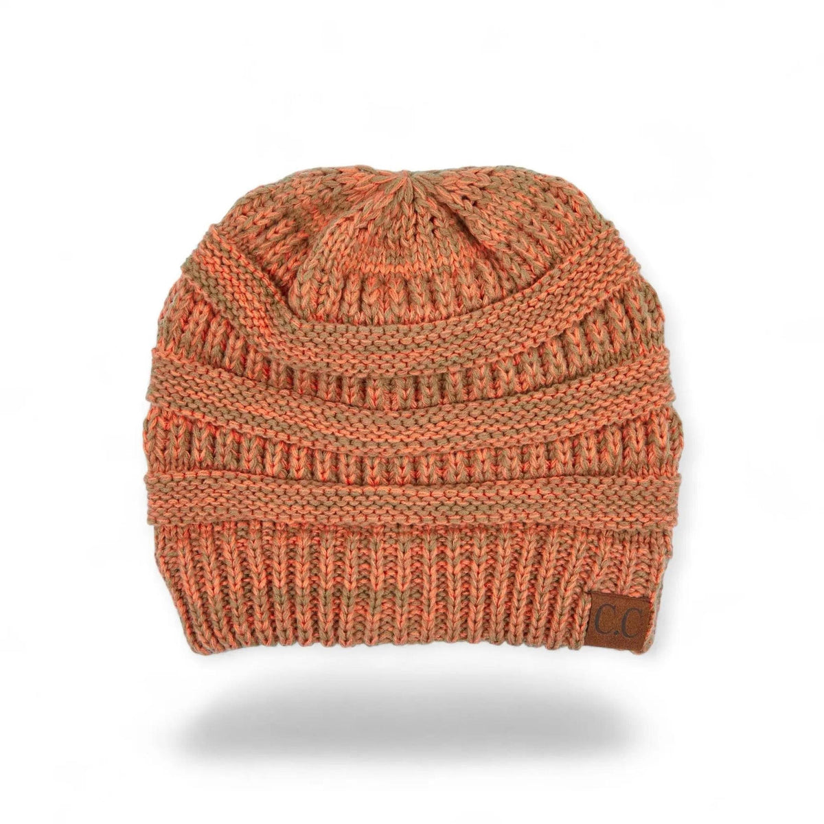 C.C® Crafted Multi - Color Beanie - Unisex Soft Acrylic Winter Hat, Crochet - Look Knit, One Size - Truly Contagious