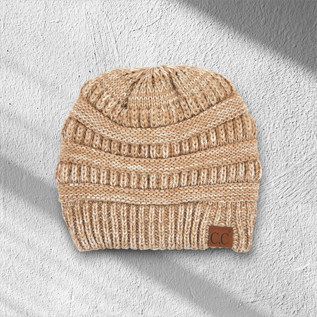 C.C® Crafted Multi - Color Beanie - Unisex Soft Acrylic Winter Hat, Crochet - Look Knit, One Size - Truly Contagious