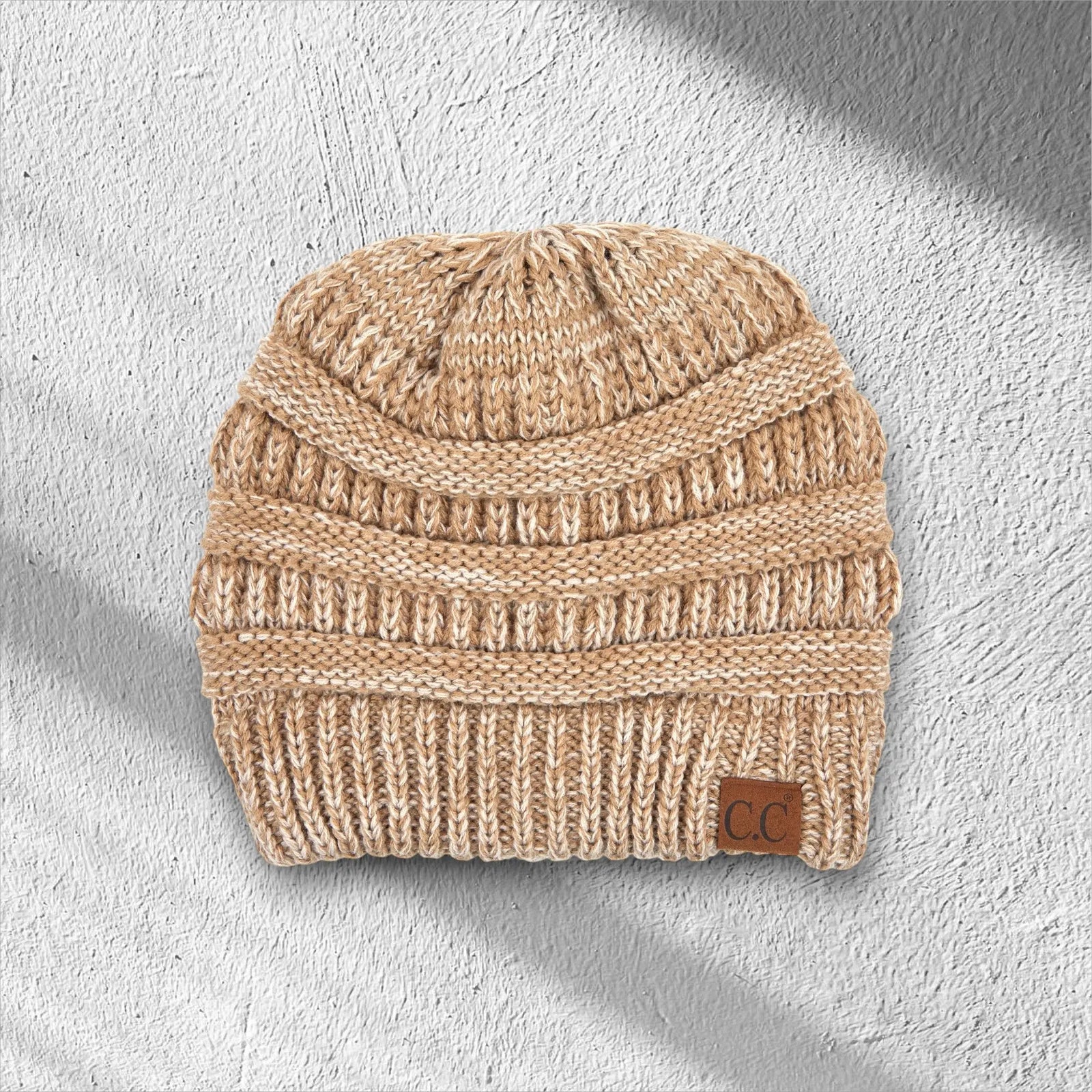 C.C® Crafted Multi - Color Beanie - Unisex Soft Acrylic Winter Hat, Crochet - Look Knit, One Size - Truly Contagious