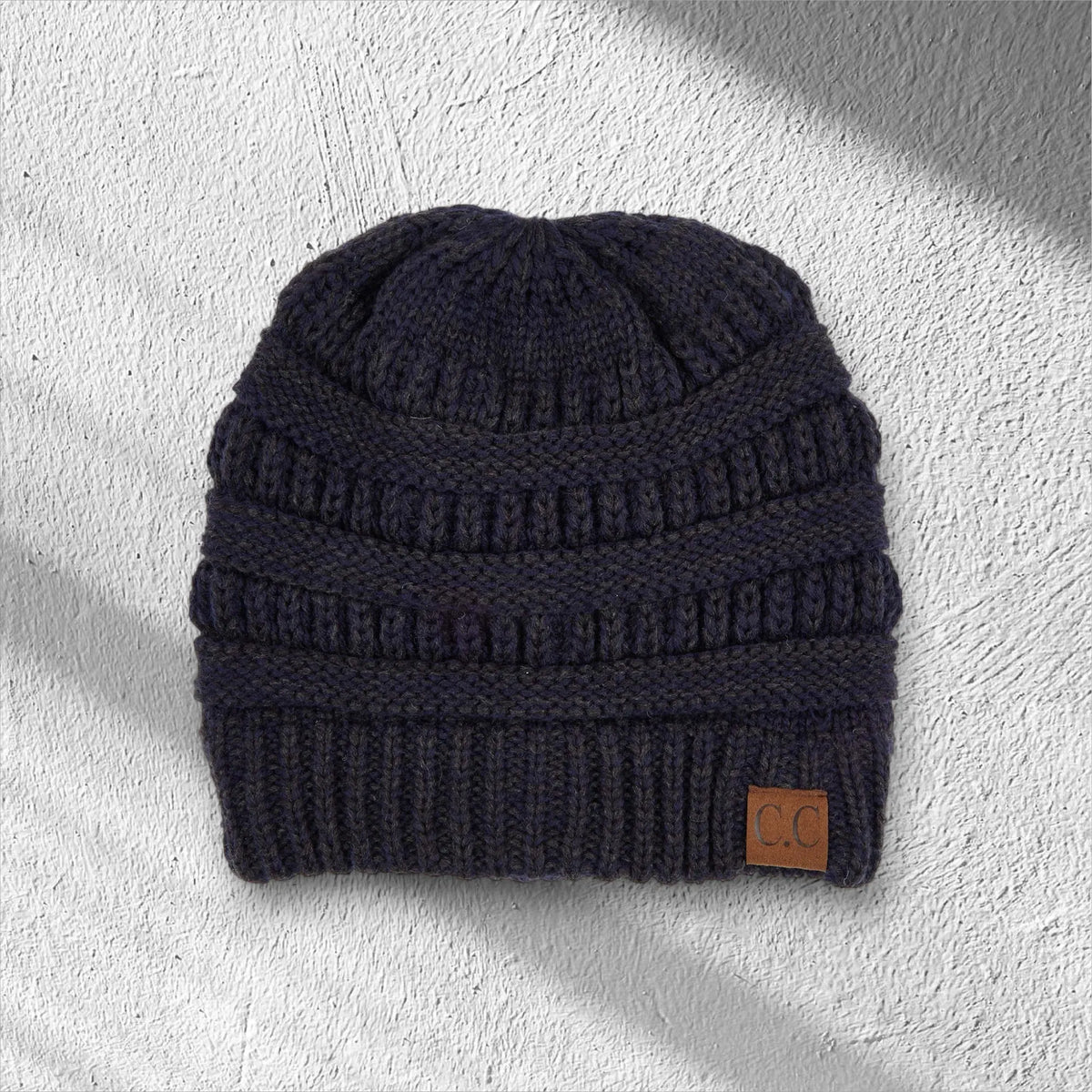 C.C® Crafted Multi - Color Beanie - Unisex Soft Acrylic Winter Hat, Crochet - Look Knit, One Size - Truly Contagious