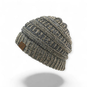 C.C® Crafted Multi - Color Beanie - Unisex Soft Acrylic Winter Hat, Crochet - Look Knit, One Size - Truly Contagious