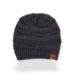 C.C® Crafted Multi - Color Beanie - Unisex Soft Acrylic Winter Hat, Crochet - Look Knit, One Size - Truly Contagious