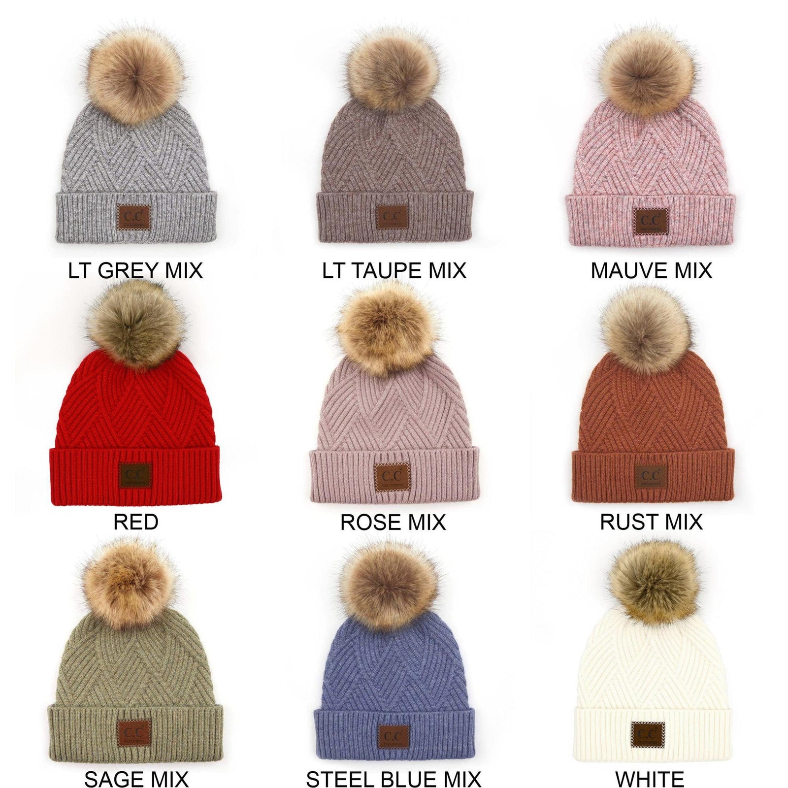 CC Criss - Cross Suede Patch Kids Toddler to Adult Beanie Adult - Truly Contagious