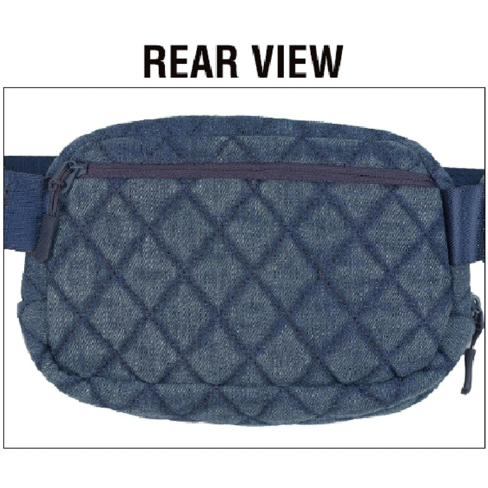 CC Denim Diamond Quilted Fanny Pack by Truly Contagious - Truly Contagious