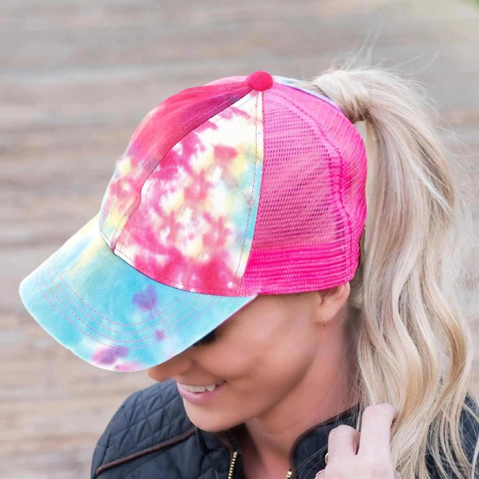 CC Diamond Dyed Mesh Criss - Cross Pony Cap - Truly Contagious