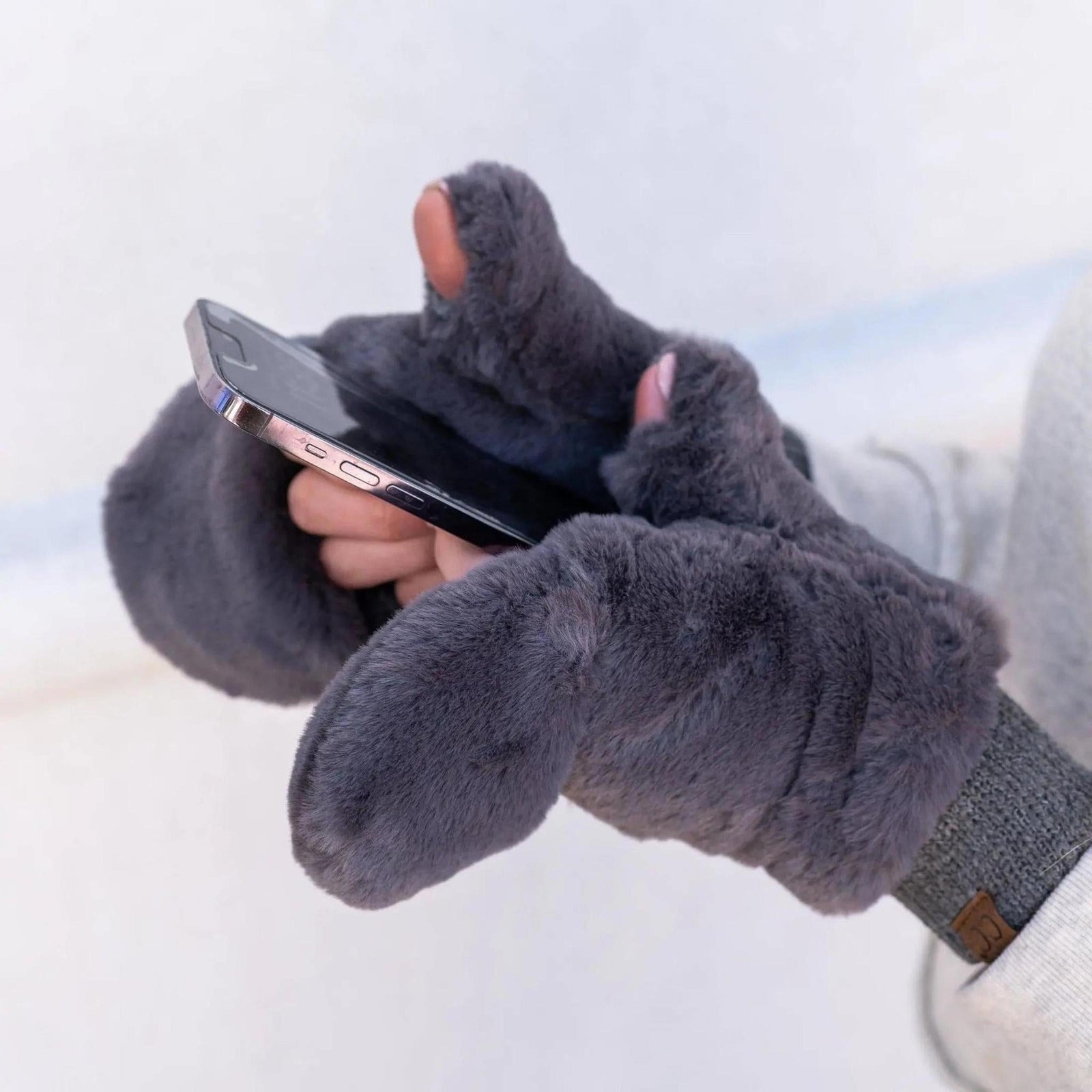 CC Faux Fur Touchscreen Accessible Mittens - Truly Contagious