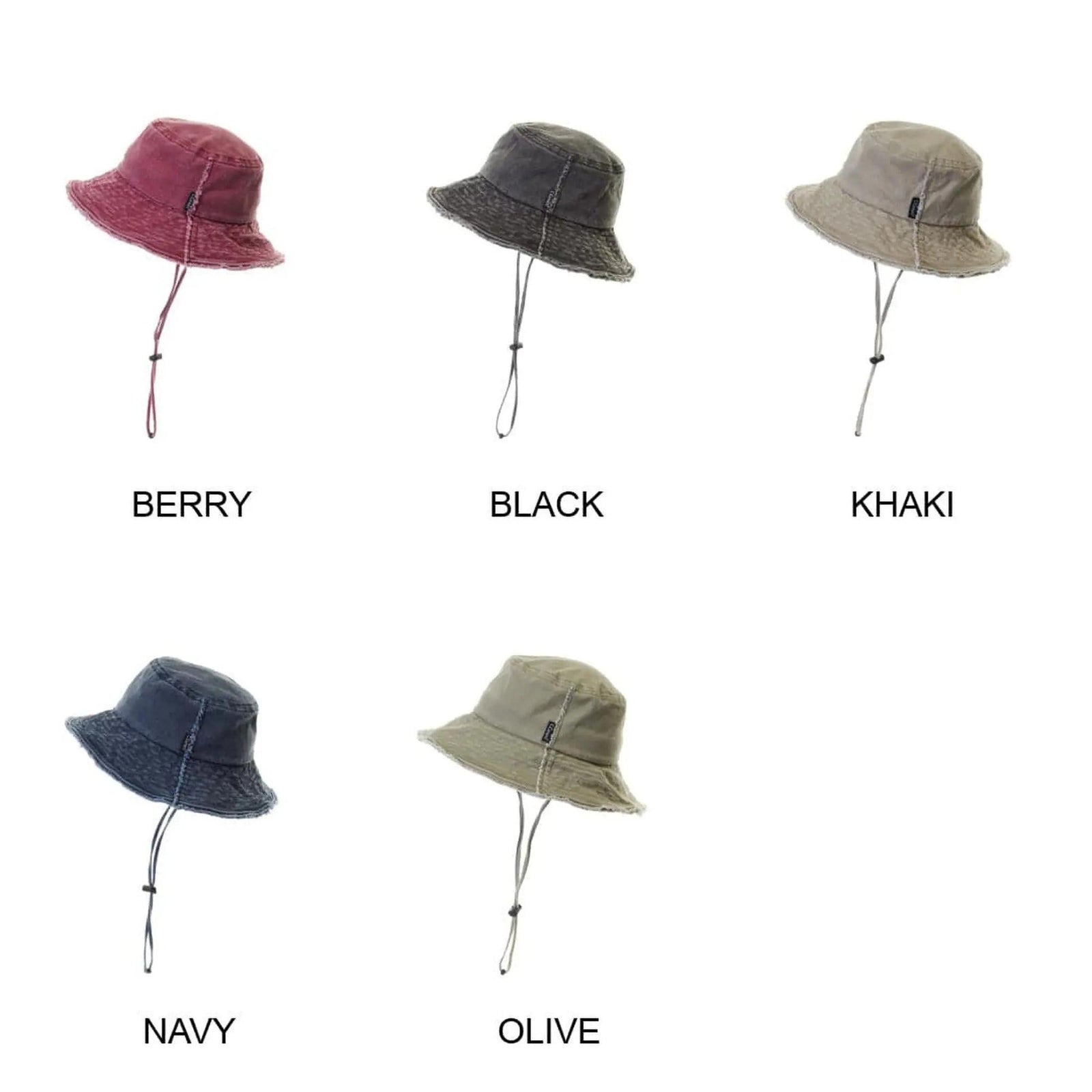 CC Frayed Washed Denim Bucket Hat - Truly Contagious