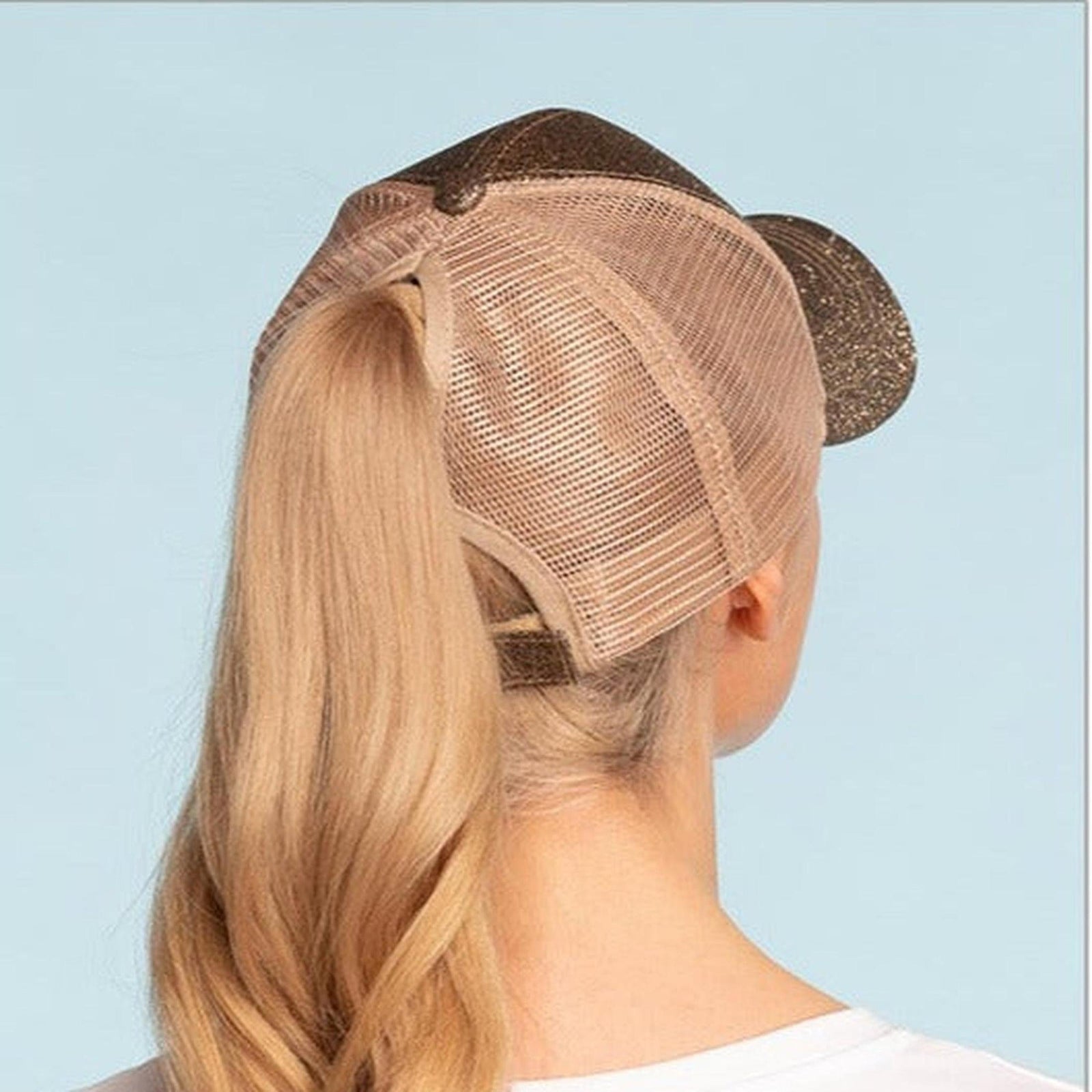 CC Glitter Messy Bun Pony Cap Women Kids, Toddler Trucker Hats - Truly Contagious