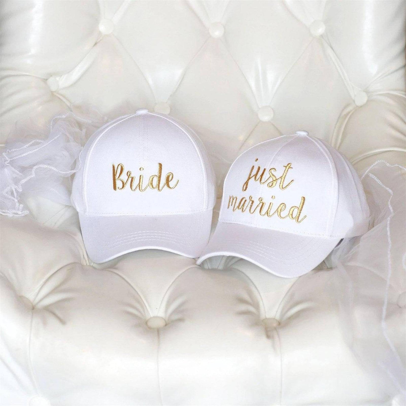 CC Just Married Bridal Veil Cap for Women - Truly Contagious