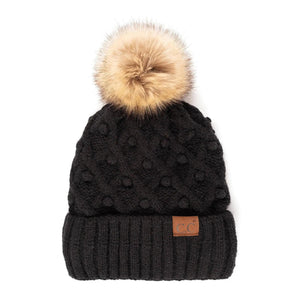 CC Kids and Adult Crafted Pom Detail Beanies Hats - Truly Contagious