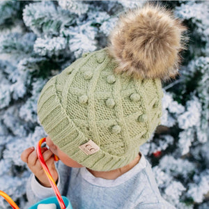 CC Kids and Adult Crafted Pom Detail Beanies Hats - Truly Contagious