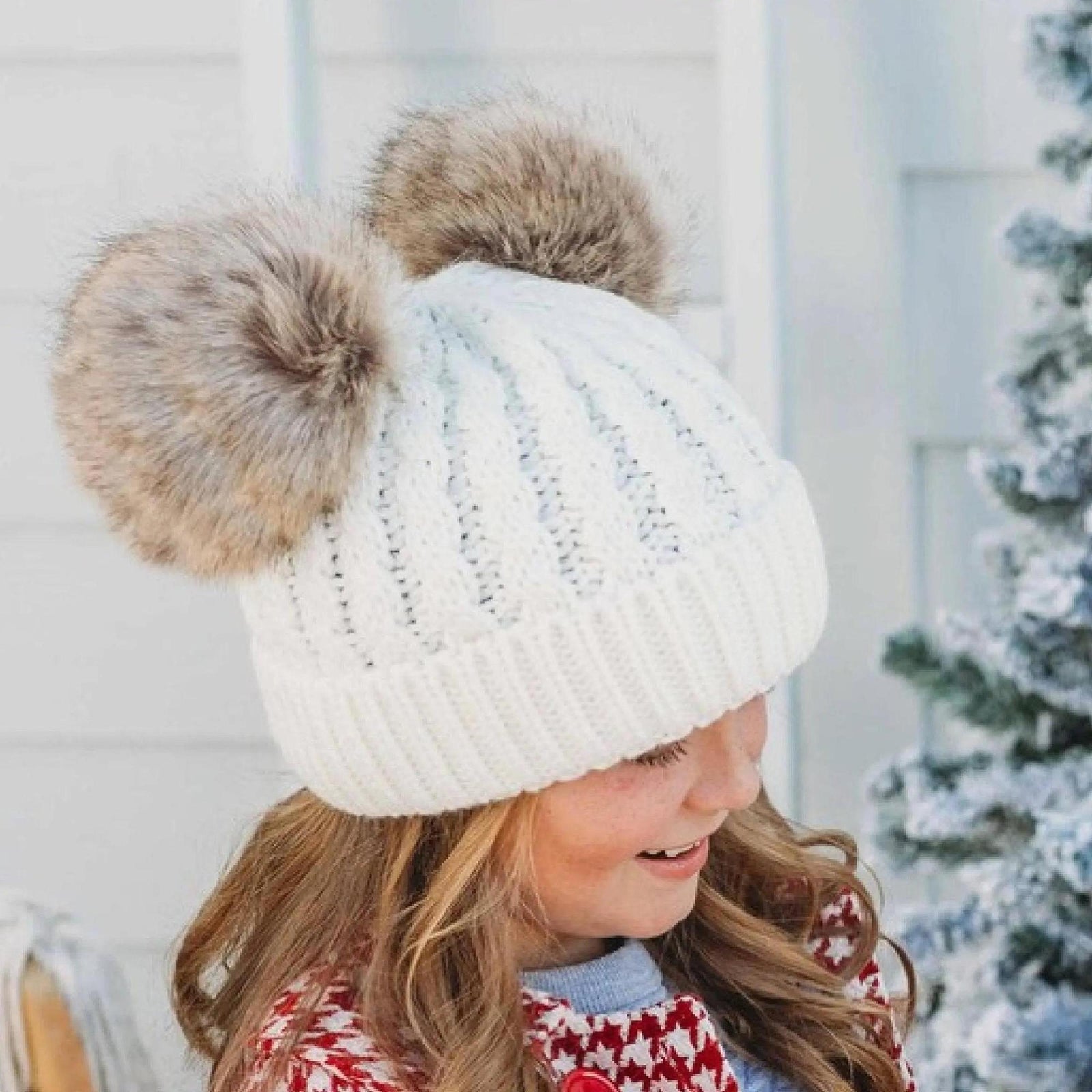 CC Kids Double Pom Beanies Hats - Truly Contagious