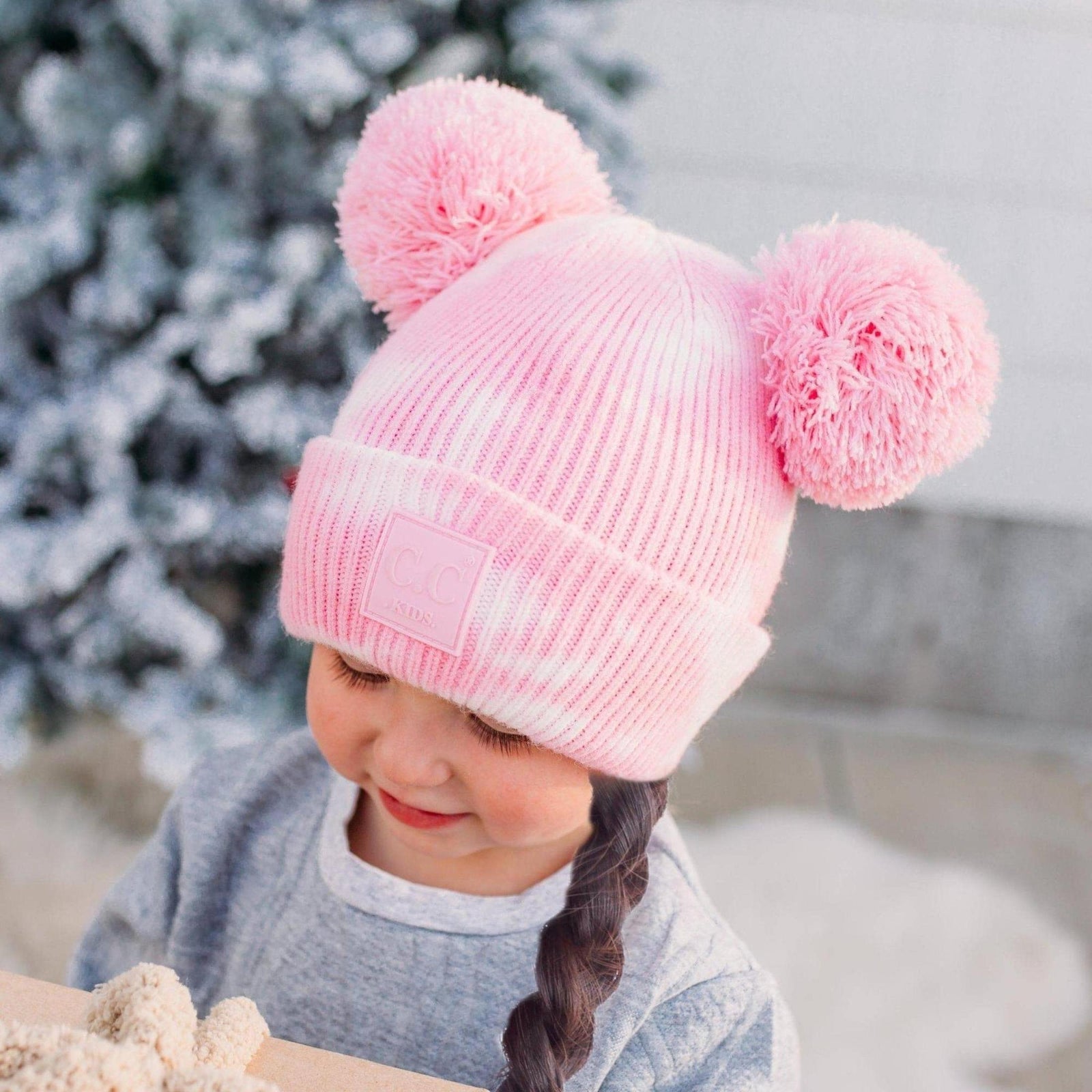 CC Kids Pom Pom Tie - Dye Beanies Hats - Truly Contagious
