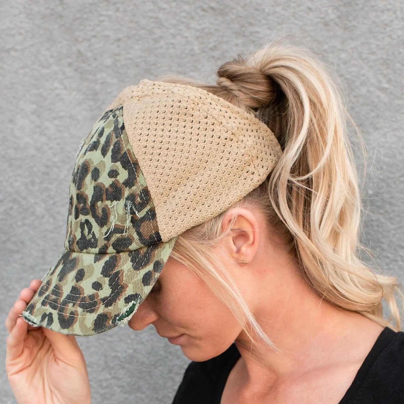 CC Leopard Women Hats Extremely Comfy Fit Ponytail Cap - Truly Contagious