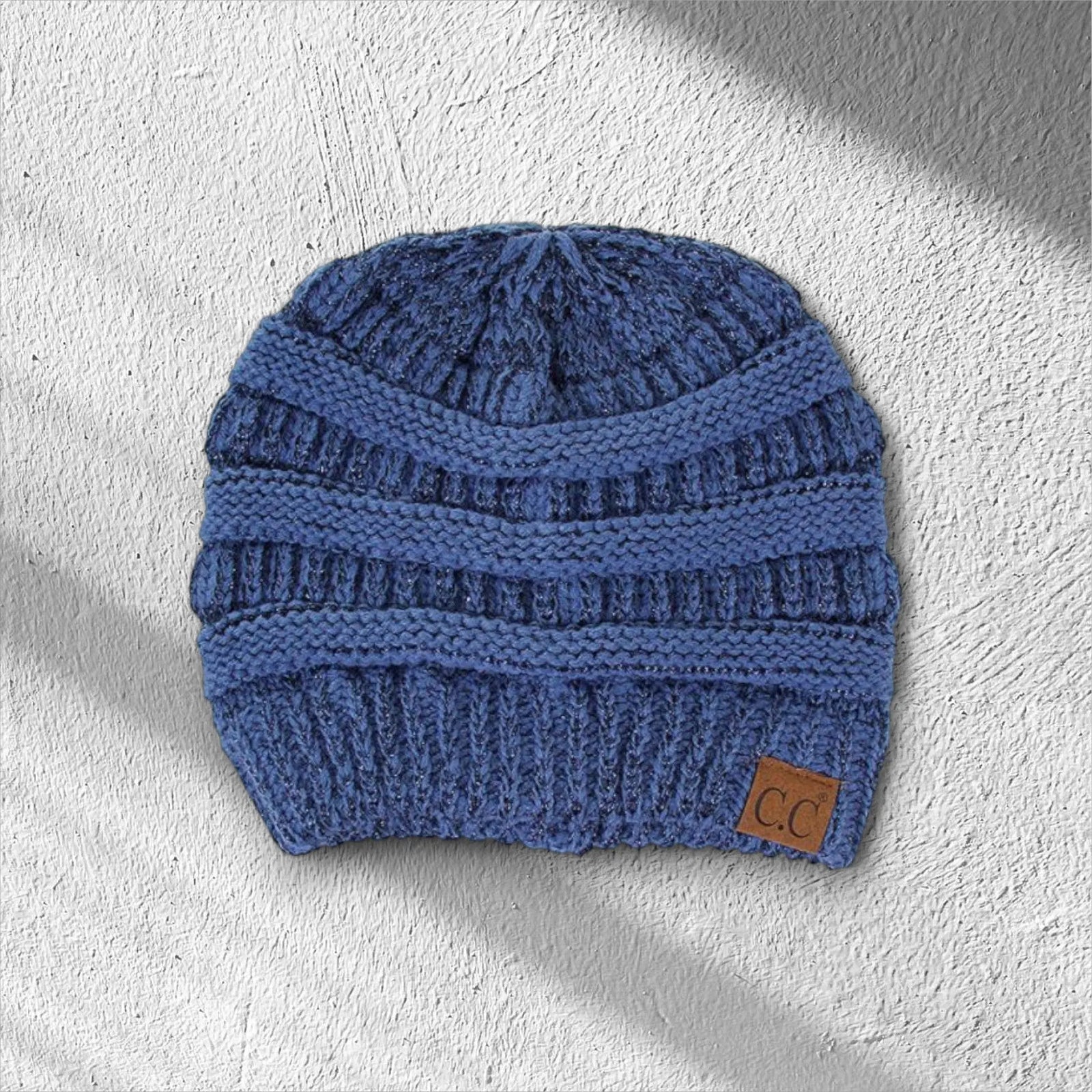 C.C® Metallic Cable - Knit Beanie - Unisex Shimmer Winter Hat, Soft Acrylic, One Size - Truly Contagious