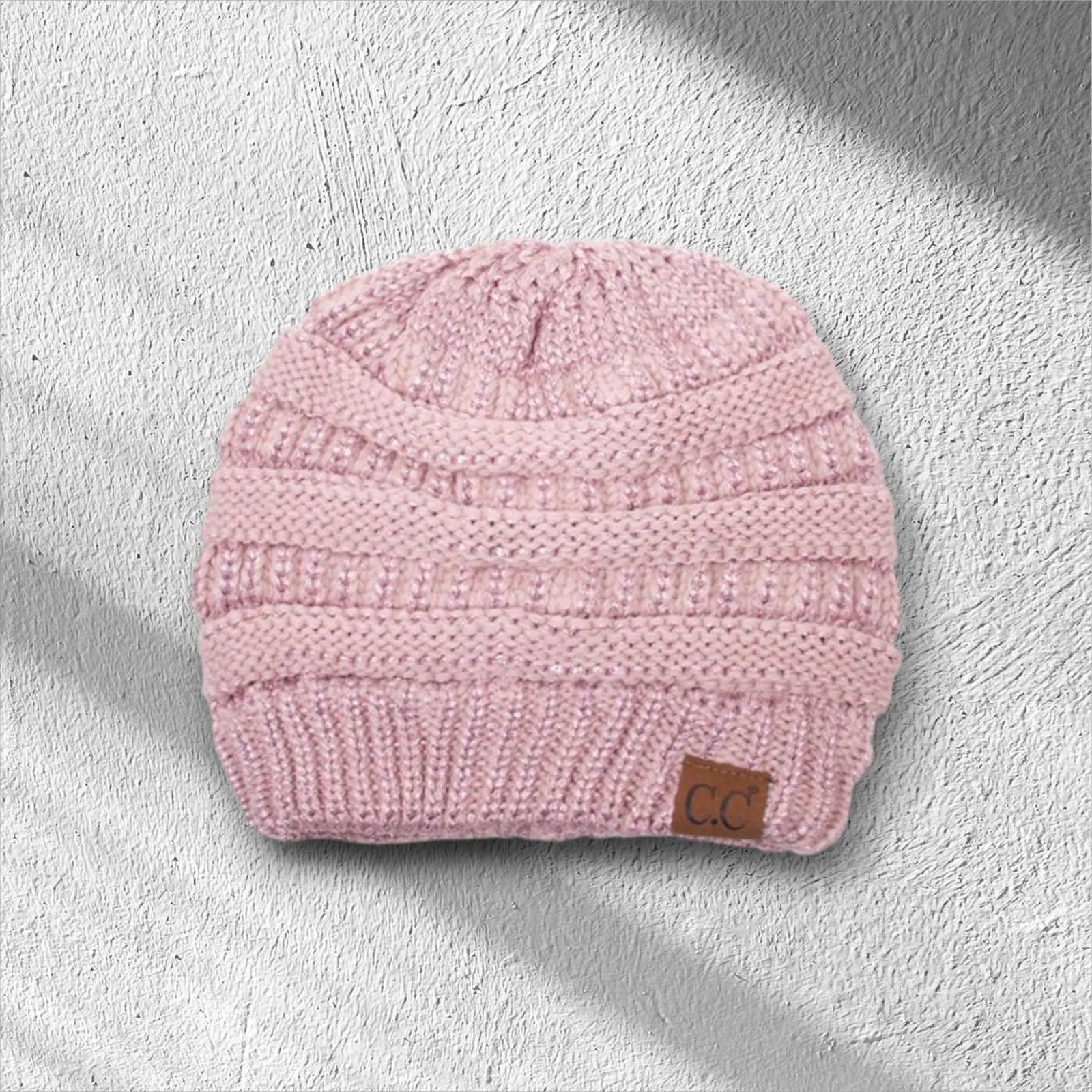 C.C® Metallic Cable - Knit Beanie - Unisex Shimmer Winter Hat, Soft Acrylic, One Size - Truly Contagious