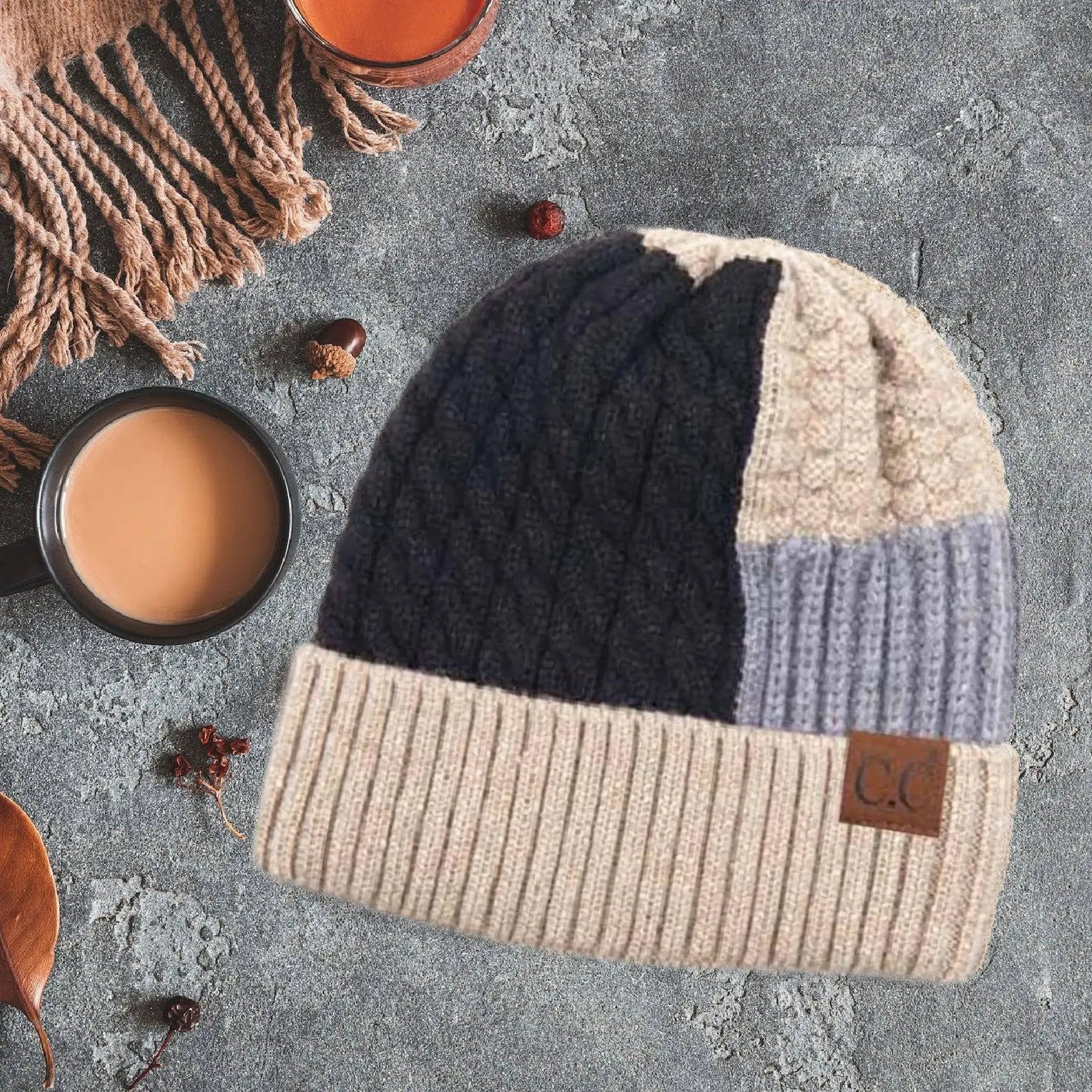 CC Multi - Color Blocking Beanie - Truly Contagious