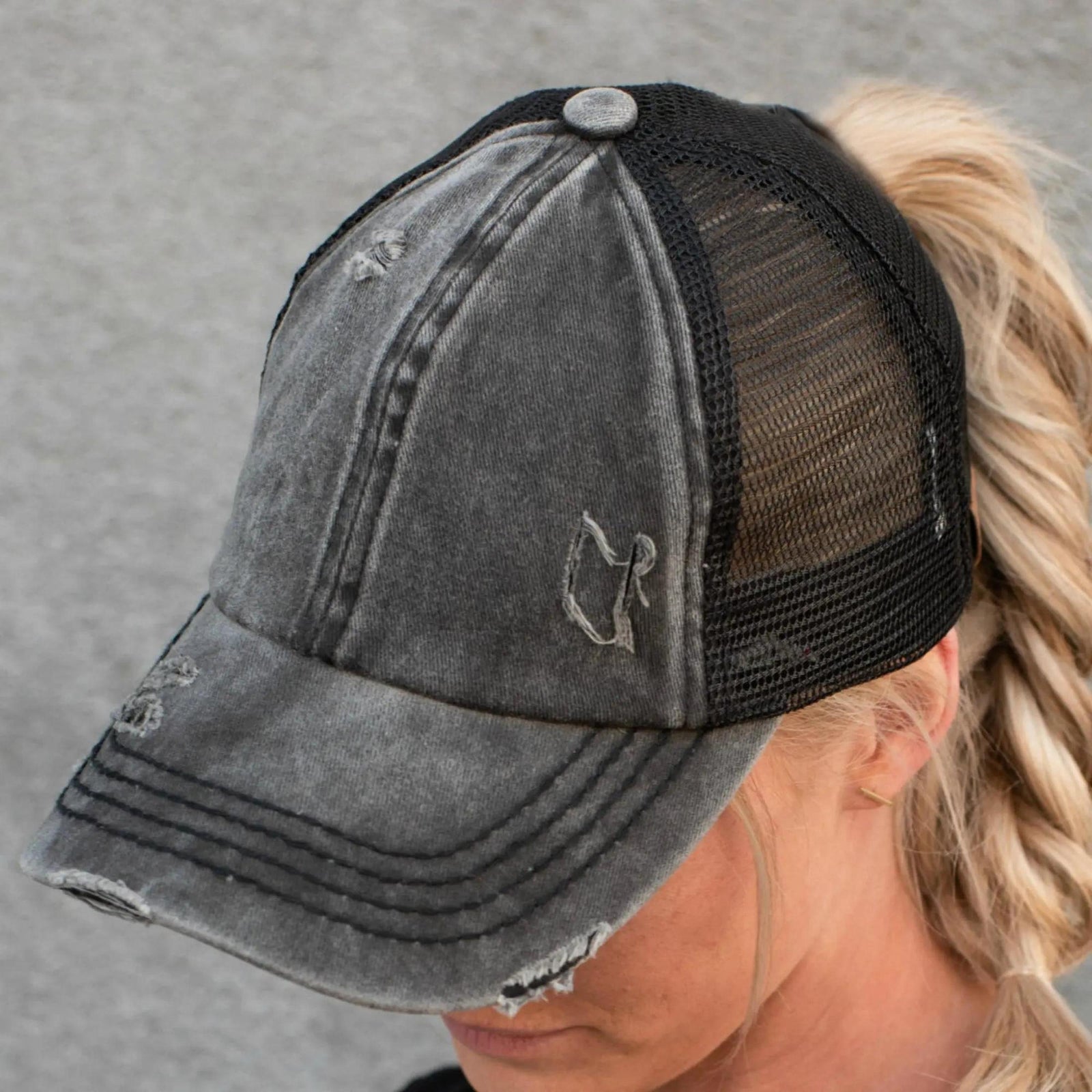 CC Multi - Level Criss Cross Kids and Adult Women's Baseball Ponytail Cap Hat - Truly Contagious