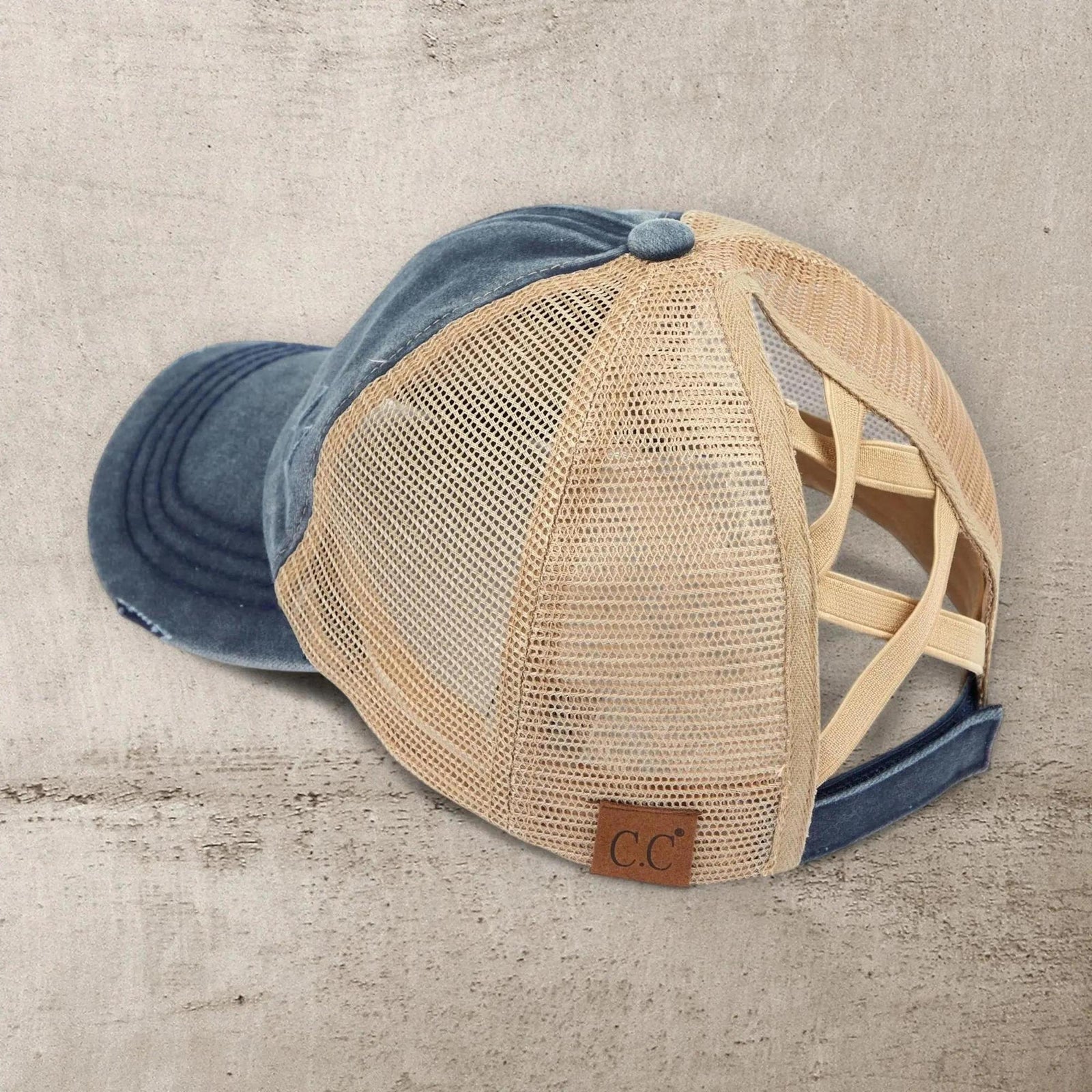 CC Multi - Level Criss Cross Women's Baseball Ponytail Cap Hat - Truly Contagious