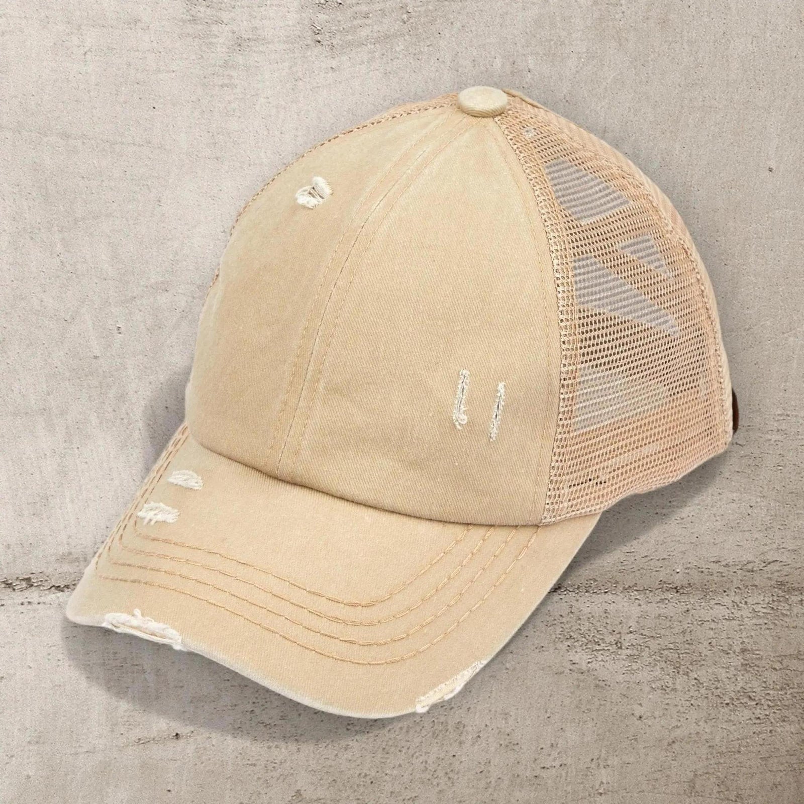 CC Multi - Level Criss Cross Women's Baseball Ponytail Cap Hat - Truly Contagious