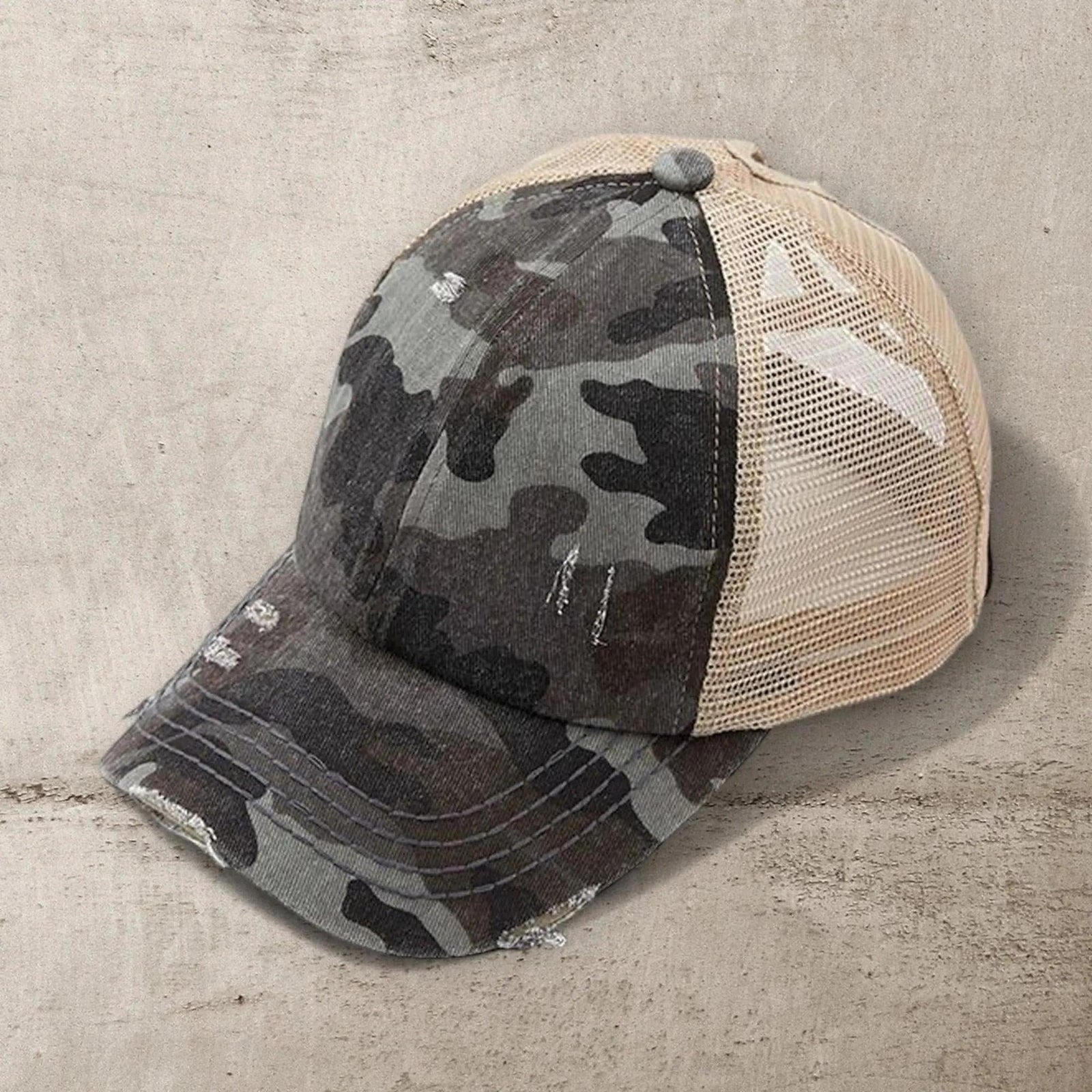 CC Multi - Level Criss Cross Women's Baseball Ponytail Cap Hat - Truly Contagious