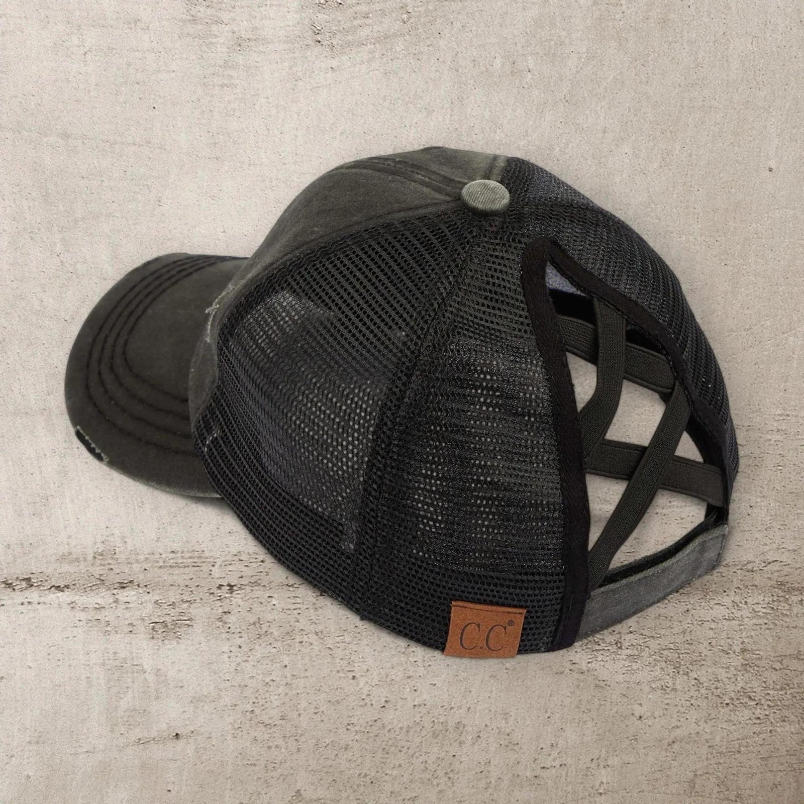 CC Multi - Level Criss Cross Women's Baseball Ponytail Cap Hat - Truly Contagious