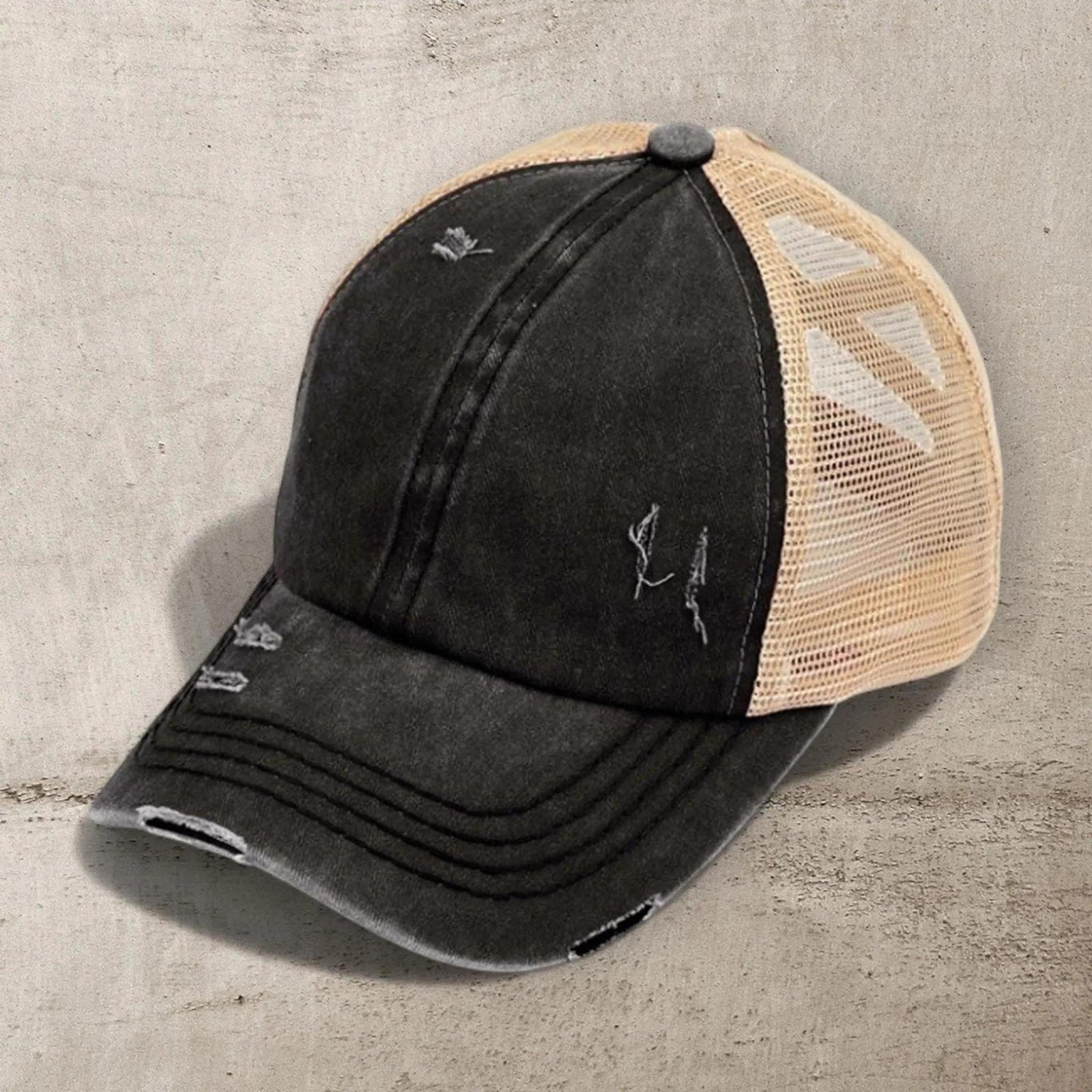 CC Multi - Level Criss Cross Women's Baseball Ponytail Cap Hat - Truly Contagious