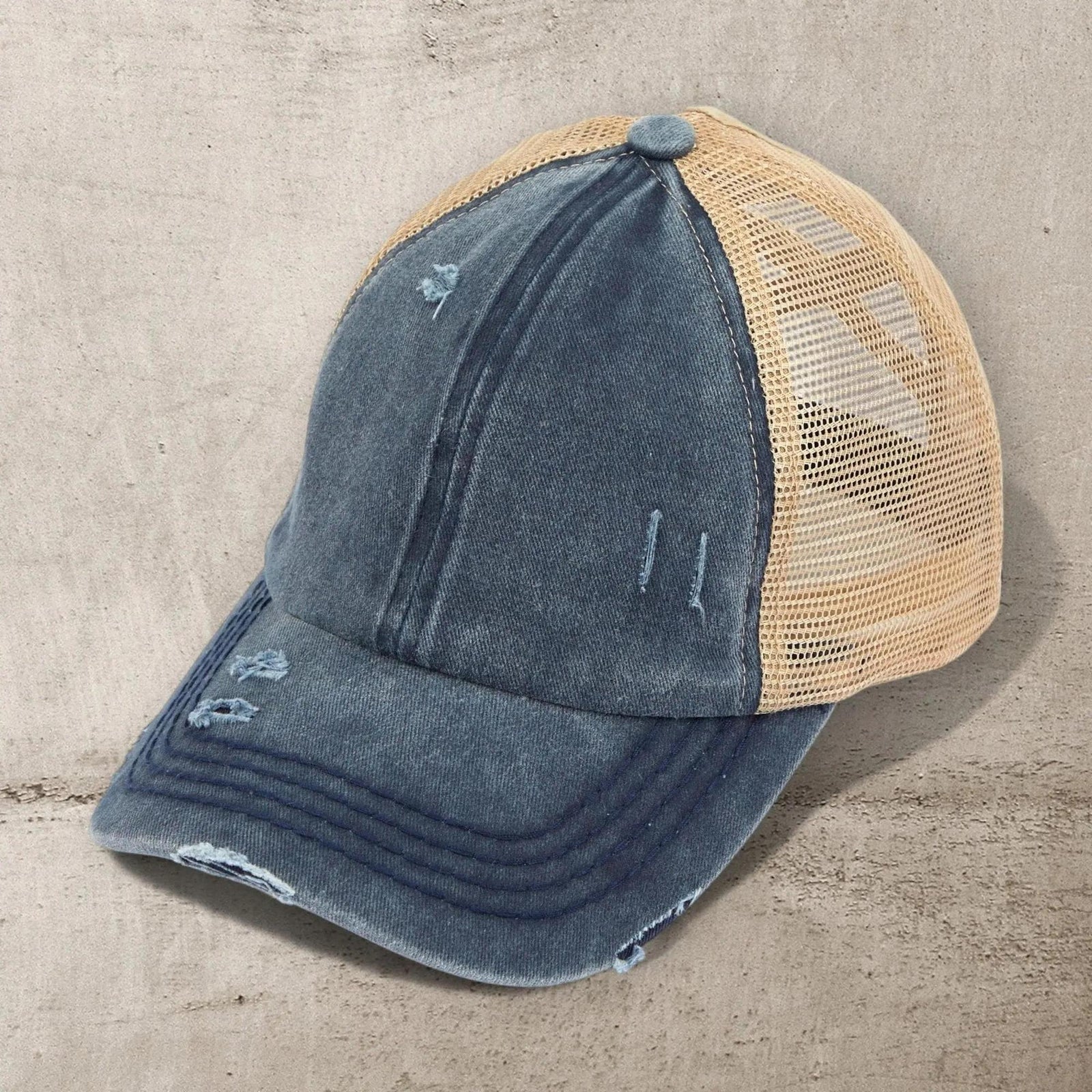 CC Multi - Level Criss Cross Women's Baseball Ponytail Cap Hat - Truly Contagious