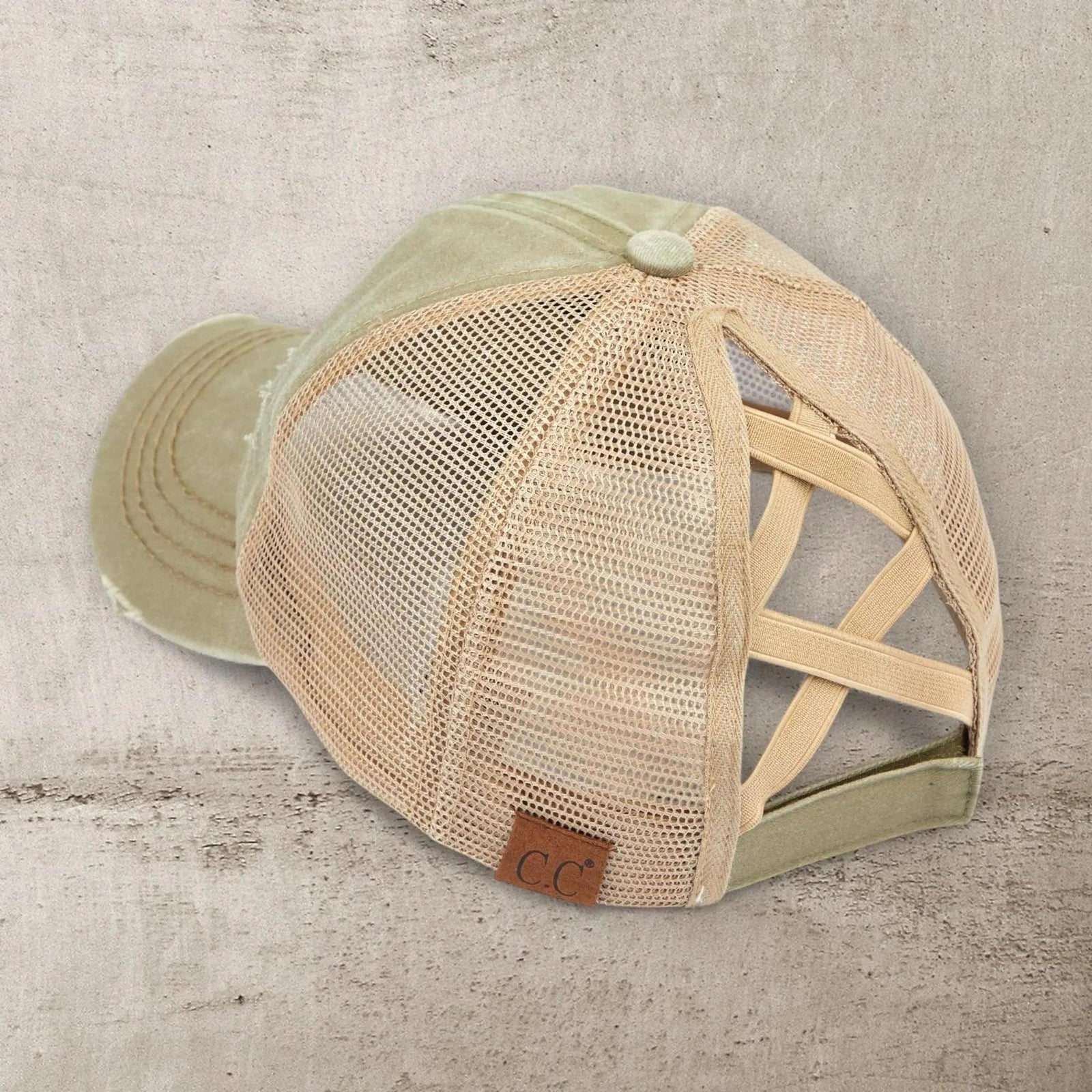 CC Multi - Level Criss Cross Women's Baseball Ponytail Cap Hat - Truly Contagious