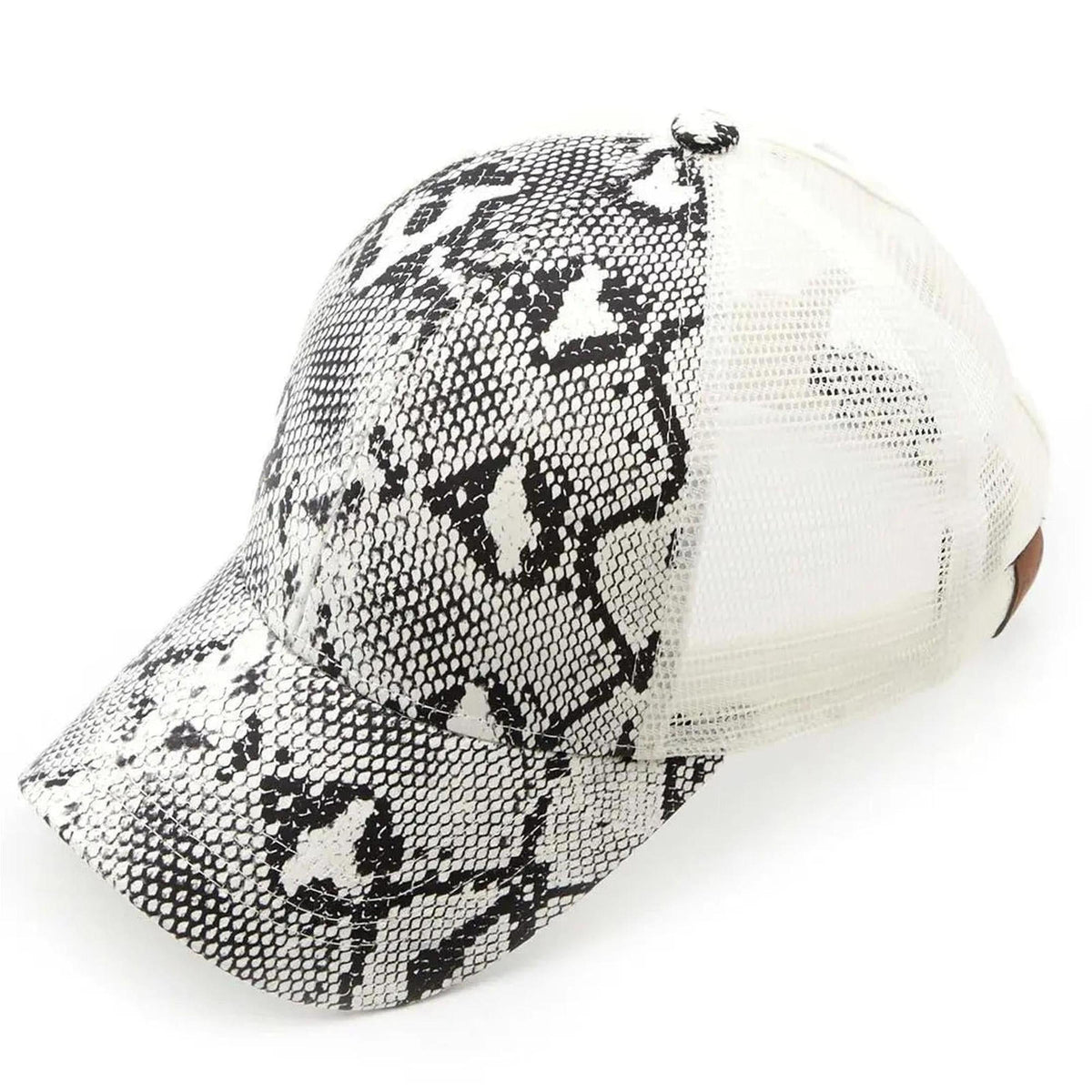 CC Popular Pattern Messy Bun Pony Cap Women, Teens and Kids Trucker Hats - Truly Contagious