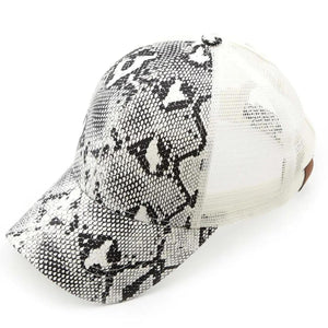 CC Popular Pattern Messy Bun Pony Cap Women, Teens and Kids Trucker Hats - Truly Contagious