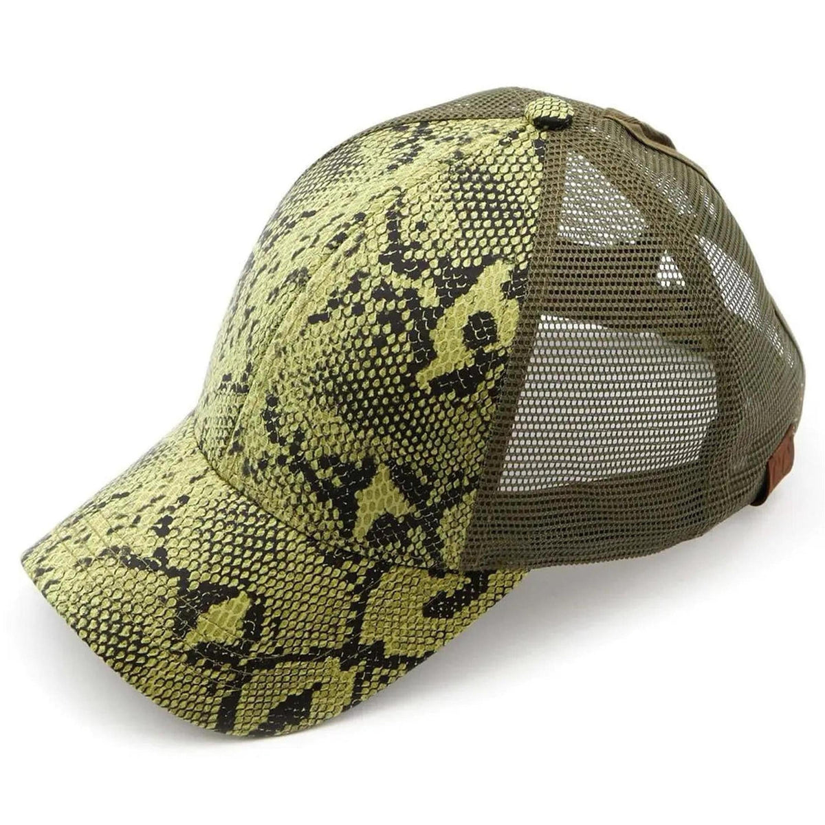 CC Popular Pattern Messy Bun Pony Cap Women, Teens and Kids Trucker Hats - Truly Contagious