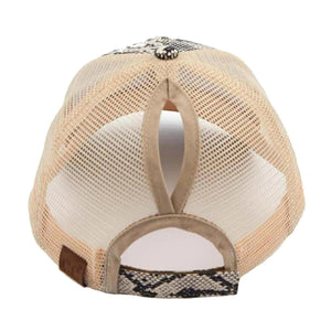 CC Popular Pattern Messy Bun Pony Cap Women, Teens and Kids Trucker Hats - Truly Contagious