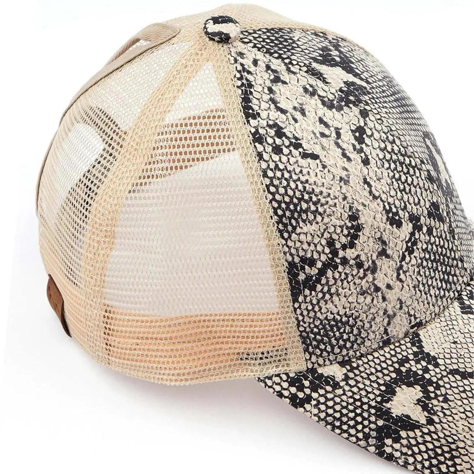 CC Popular Pattern Messy Bun Pony Cap Women, Teens and Kids Trucker Hats - Truly Contagious