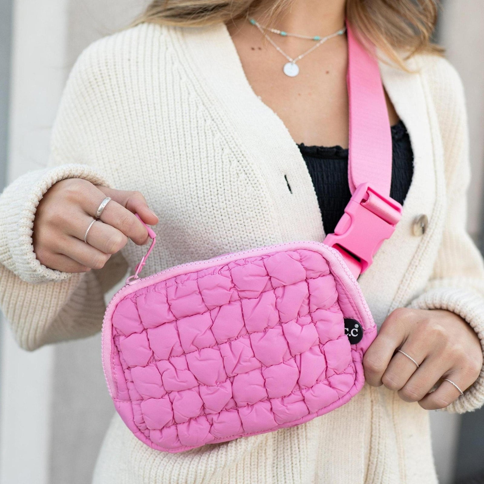 CC Quilted Puffer Belt Bag Fanny Pack - Truly Contagious