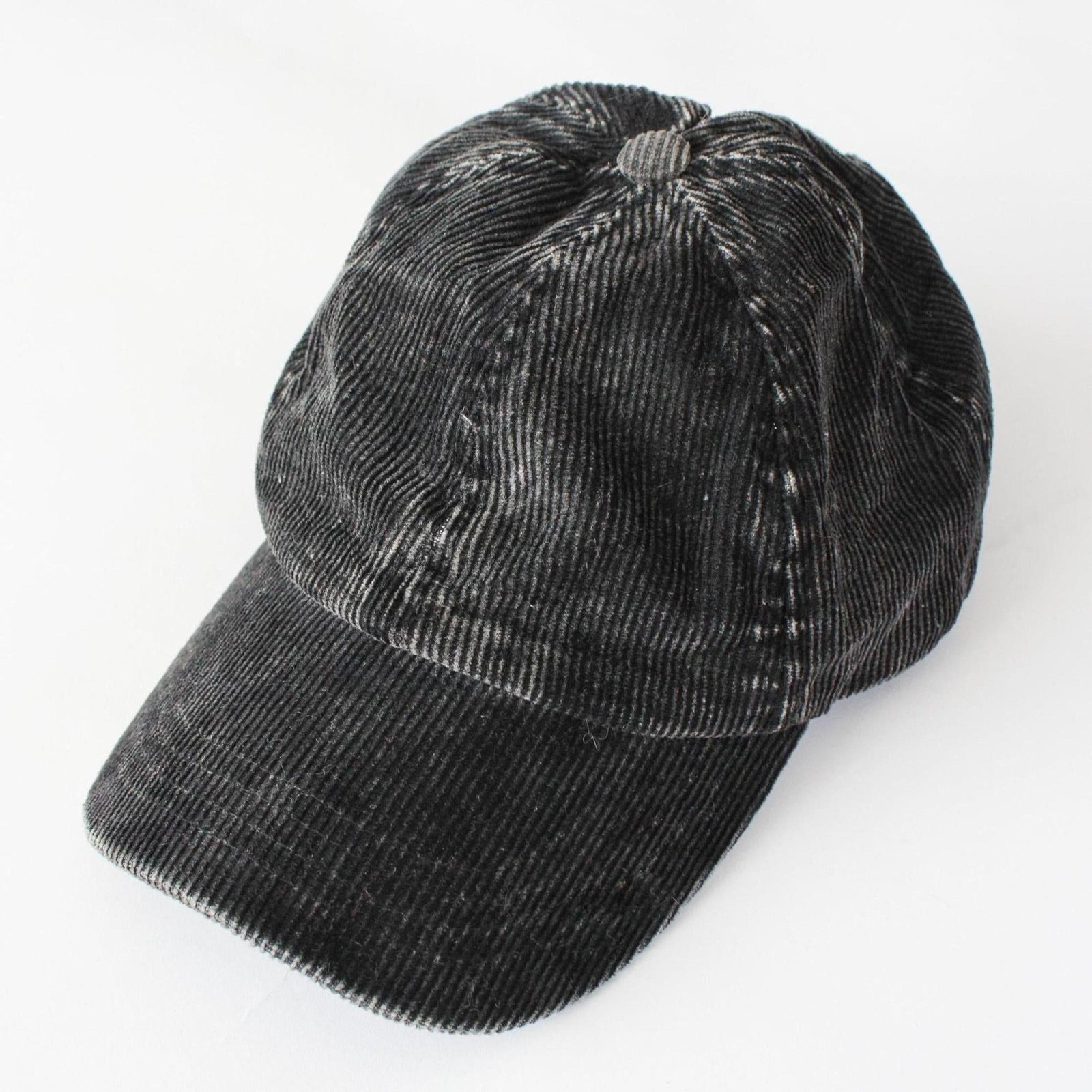 C.C® Stone - Washed Corduroy Ponytail Cap - Crisscross Elastic Back, Adjustable Hook - and - Loop, 100% Cotton - Truly Contagious